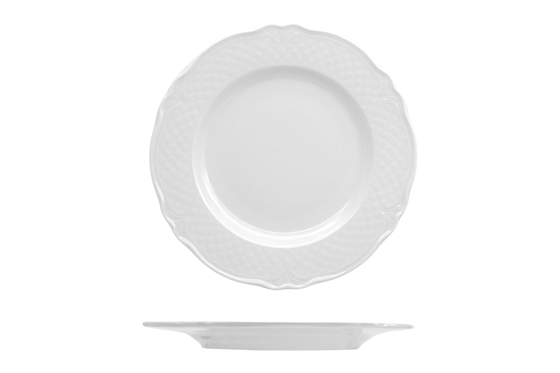 Saturnia Malaga Piatto Frutta Ø21 cm In Porcellana Bianco - Set 12 Pz