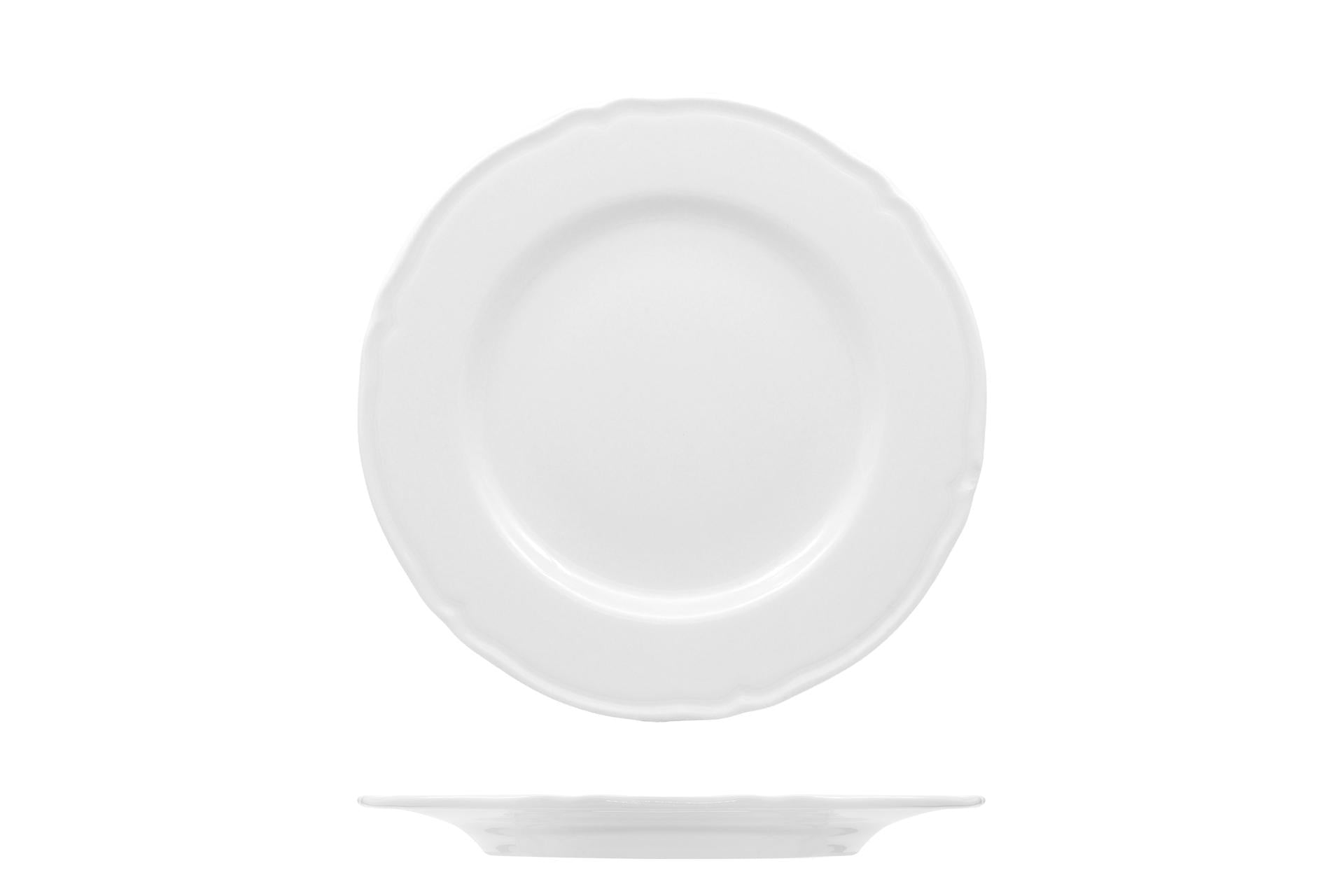Saturnia Praga Piatto Piano Ø26 cm - Bianco - Set 12 Pz