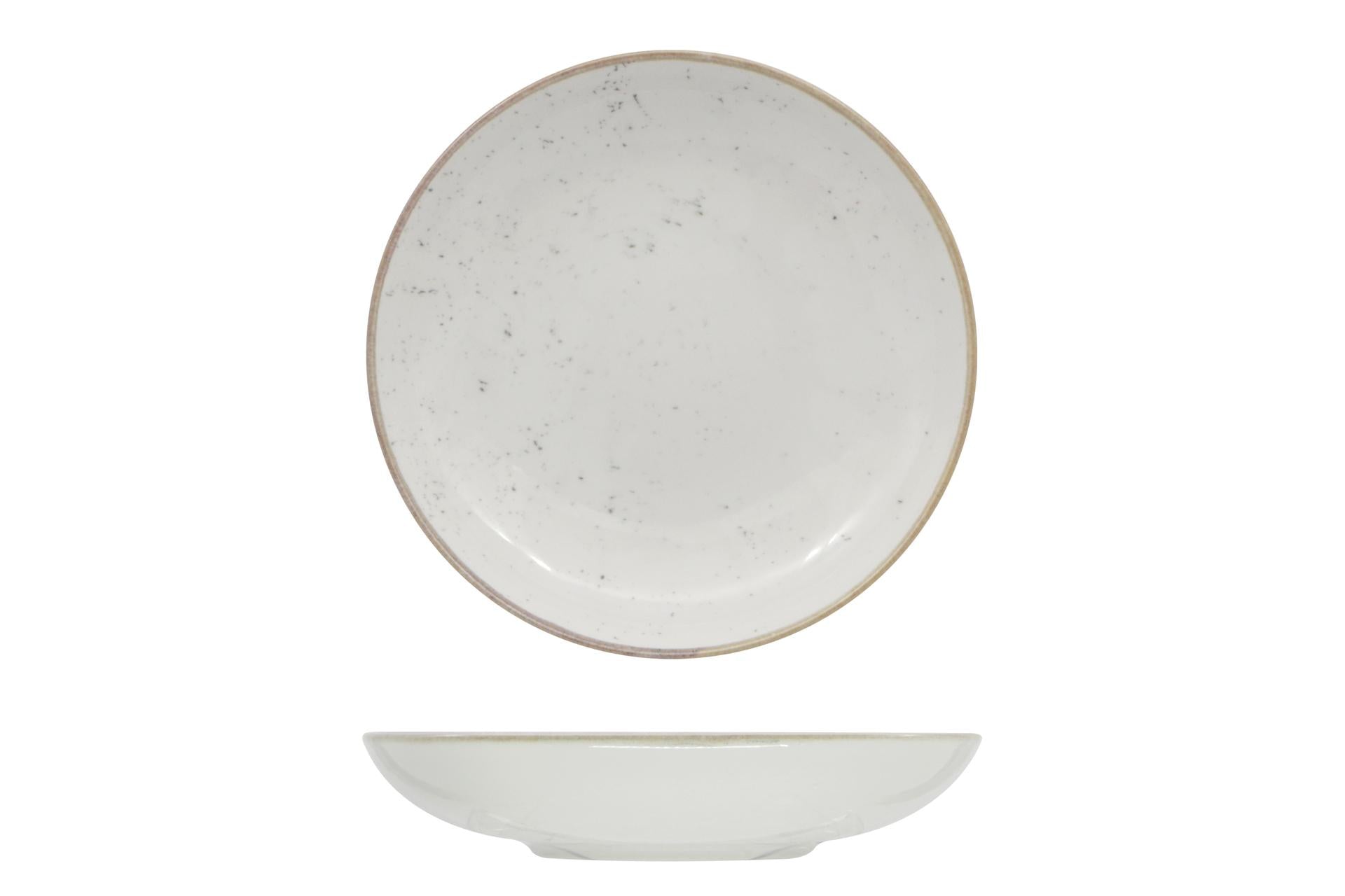 Saturnia Stains Siviglia Piatto Fondo Ø22 cm In Porcellana - Set 12 Pz