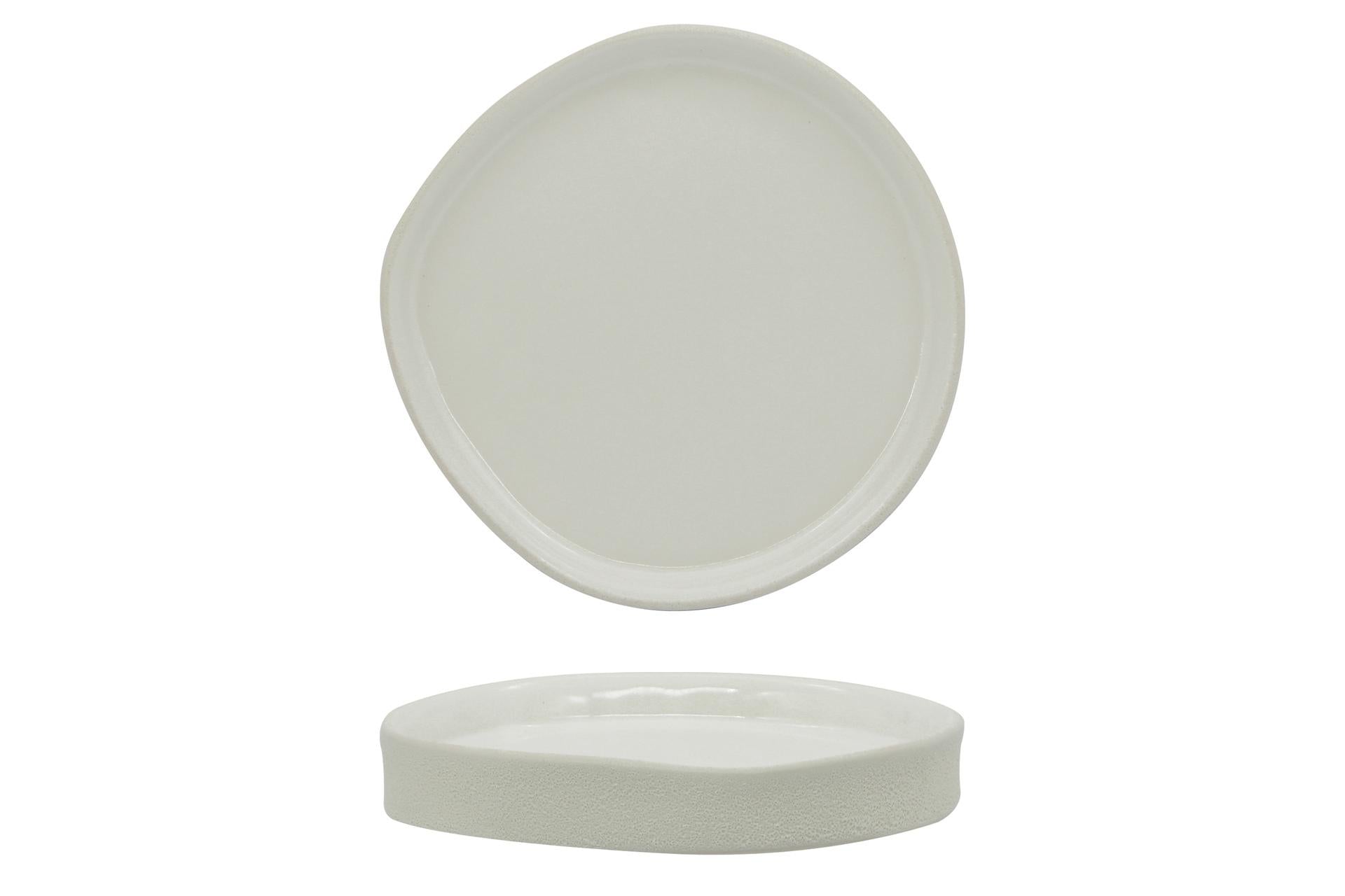 Import Tavola Professional Genesys Evo Piattino Nordic H.2 cm - 13.3 x 12.8 cm In Porcellana Bianco - Set 6 Pz