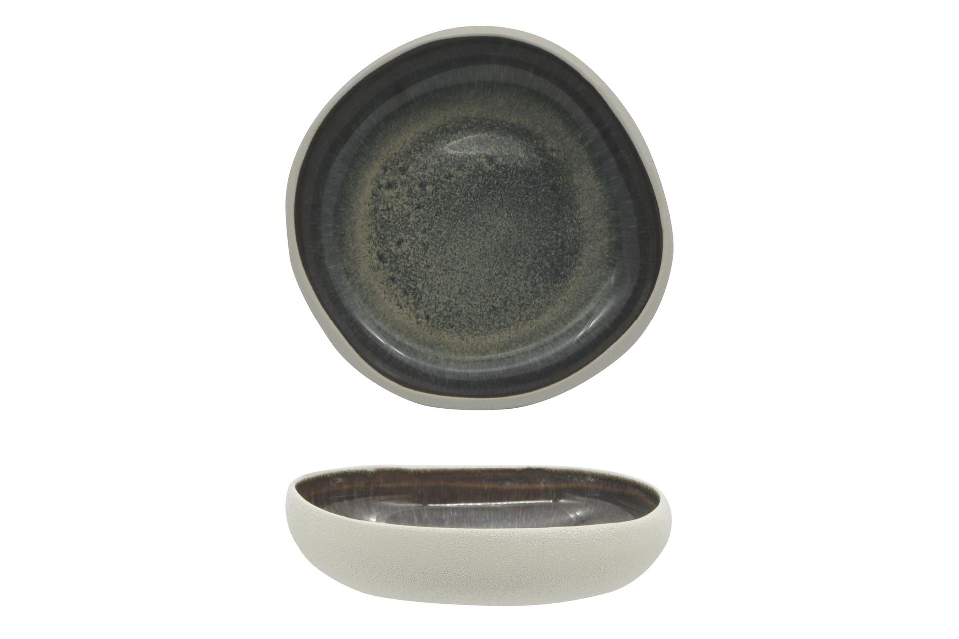 Genesys Evo Coppetta Organic Blu H.3.2 cm - 14.3 x 13.5 cm In Porcellana - Set 4 Pz