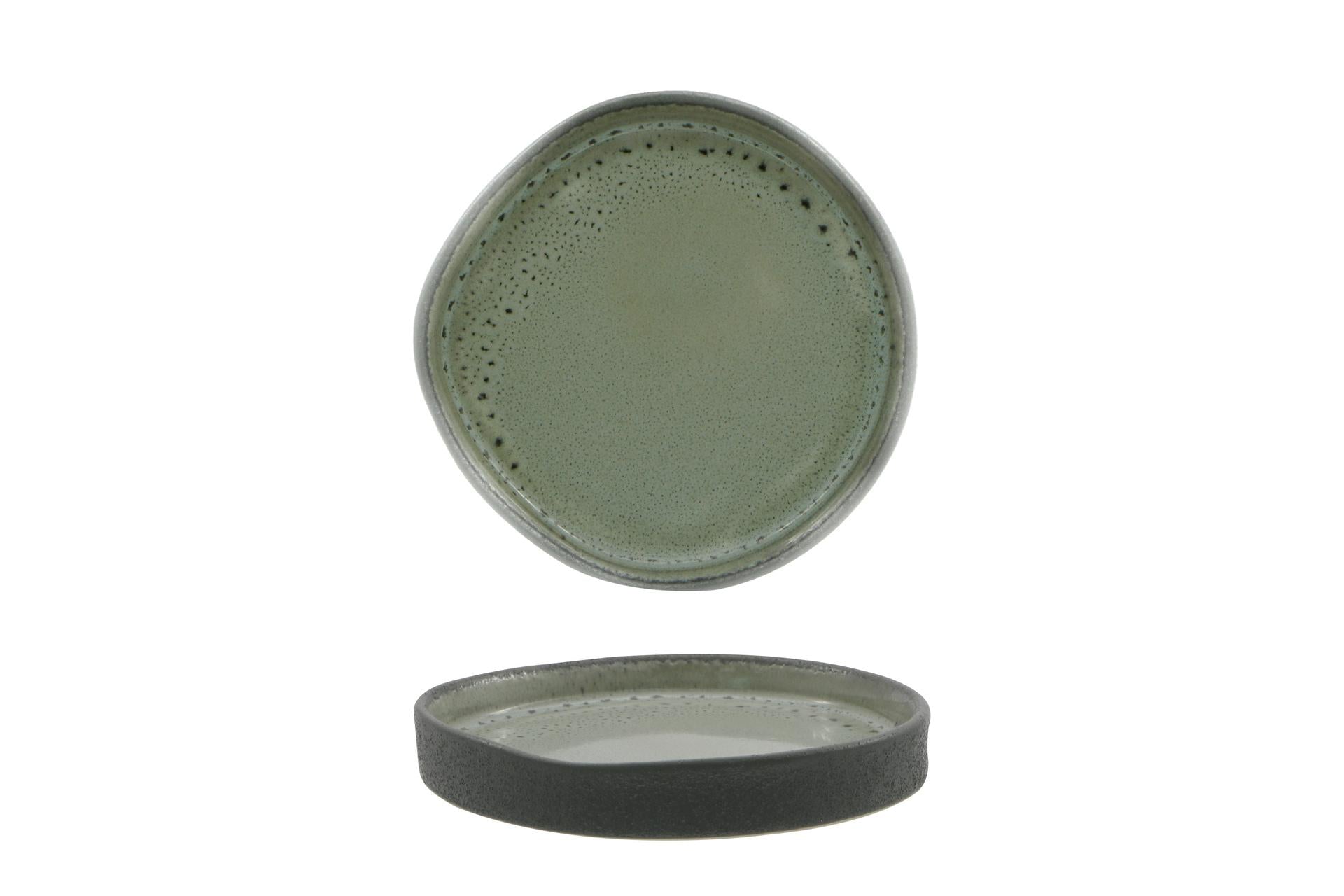 Import Tavola Professional Genesys Evo Giada Piattino Nordic H.2 cm - 13.3 x 12.8 cm In Porcellana - Set 6 Pz