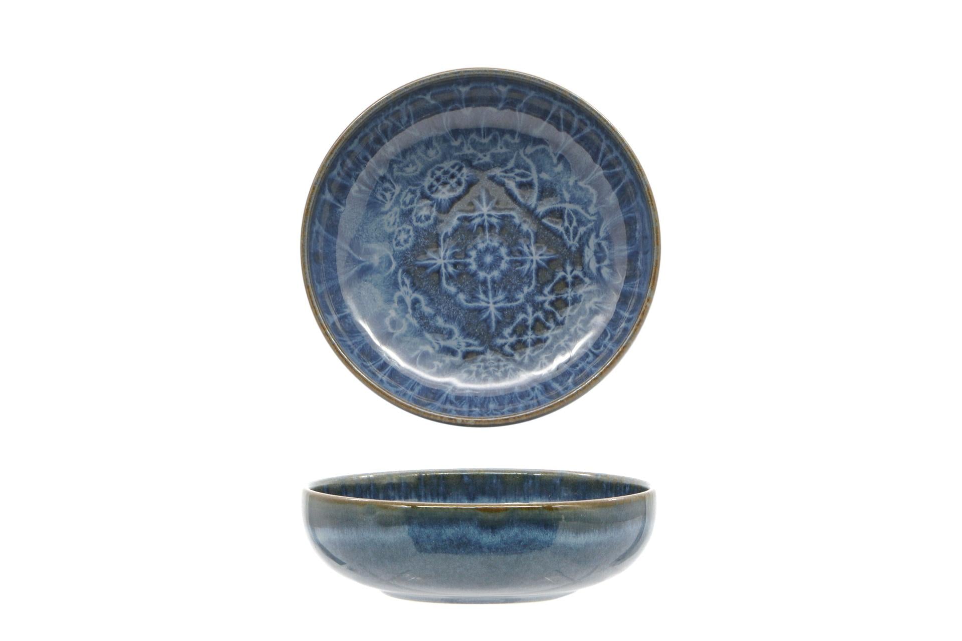 Mesa Ceramics Coppetta Azulejo Ø16 cm In Stoneware Decorata a Maiolica Portoghese - Set 4 Pz