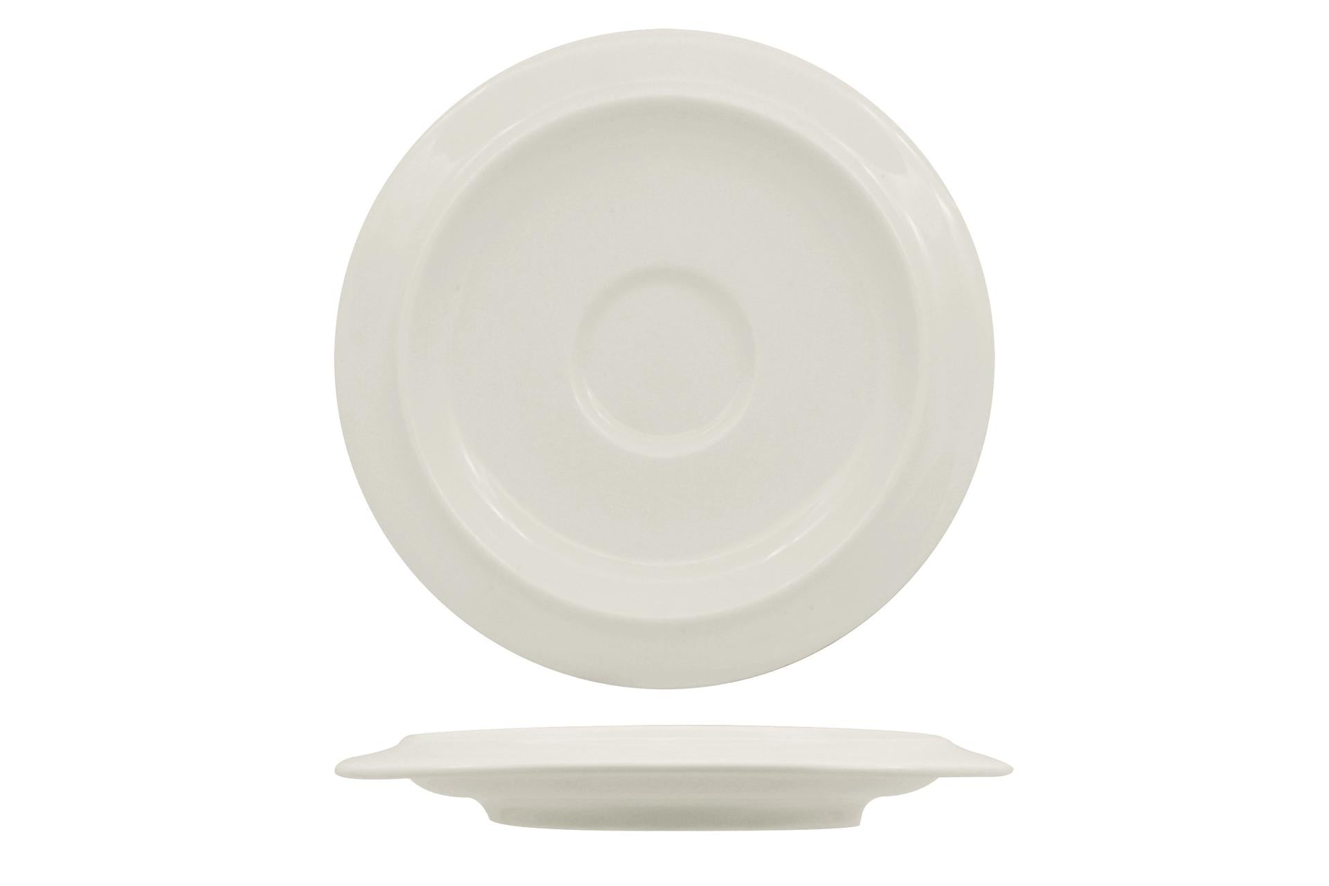 Ariane Fine Porcelain Kama Avorio Piatto per Tazza Caffè Ø12 cm - In Porcellana Alluminica - Set 12 Pz