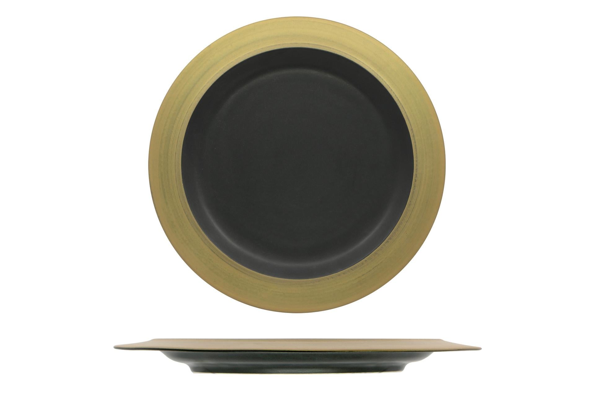 Ariane Fine Porcelain Kama Oro Piatto Piano Ø21 cm In Porcellana Alluminica - Set 12 Pz