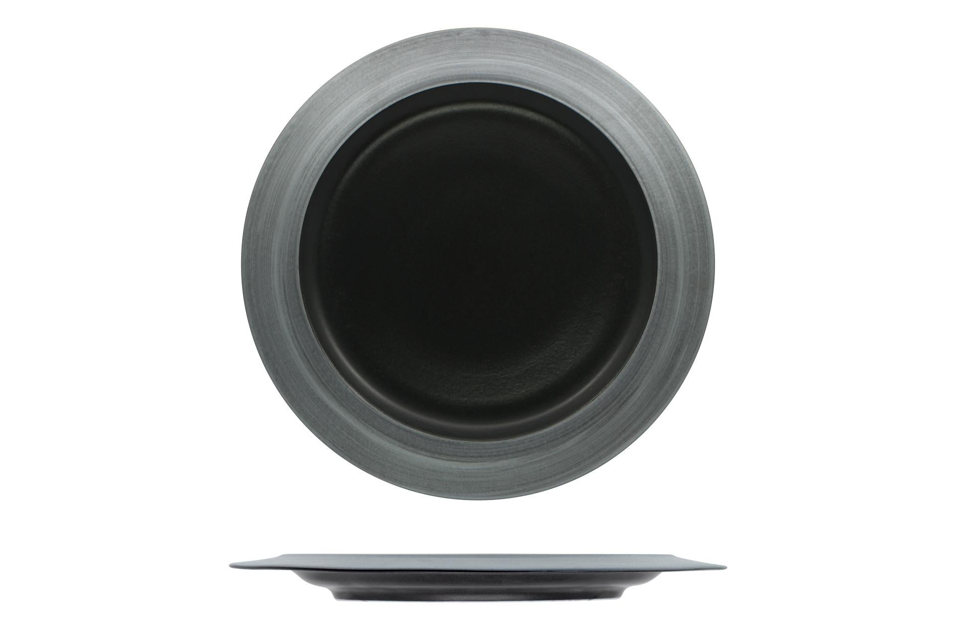 Ariane Fine Porcelain Kama Argento Piatto Piano Ø21 cm In Porcellana Alluminica - Set 12 Pz