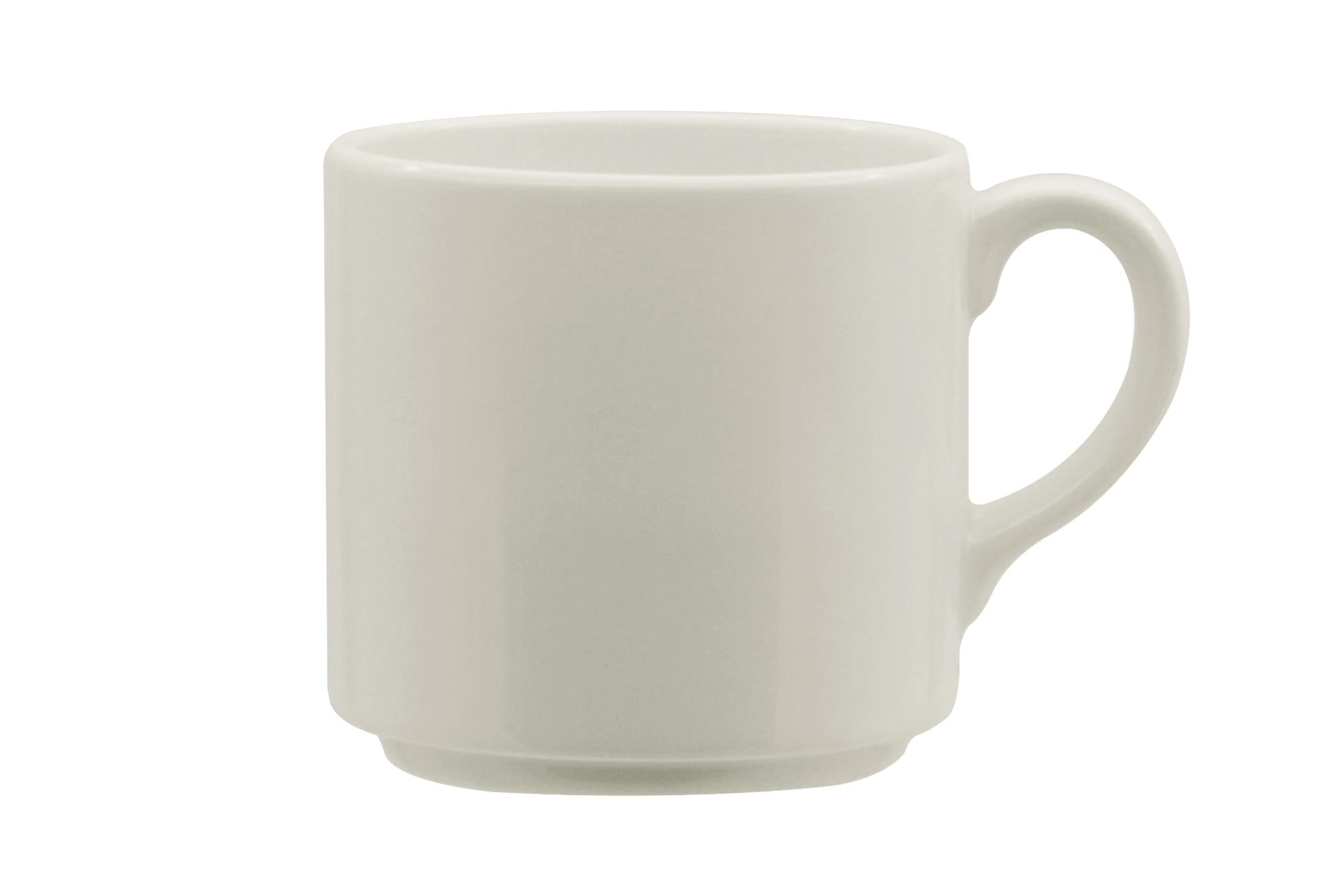 Ariane Prime Tazza Impilabile 20 cl In Allumina - Design Semplice e Resistente - Set 12 Pz