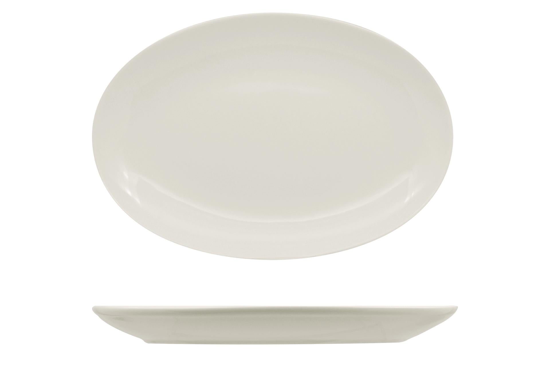 Ariane Fine Porcelain Vital Coupe Piatto Ovale 36 cm In Allumina - Set 6 Pz