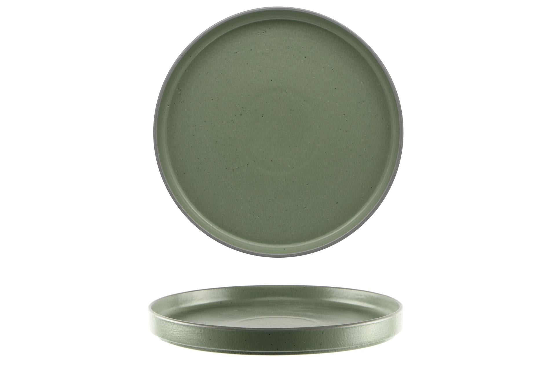 Ariane Fine Porcelain Selas Piatto Nordic Ø21 cm Verde Oliva In Allumina - Set 4 Pz