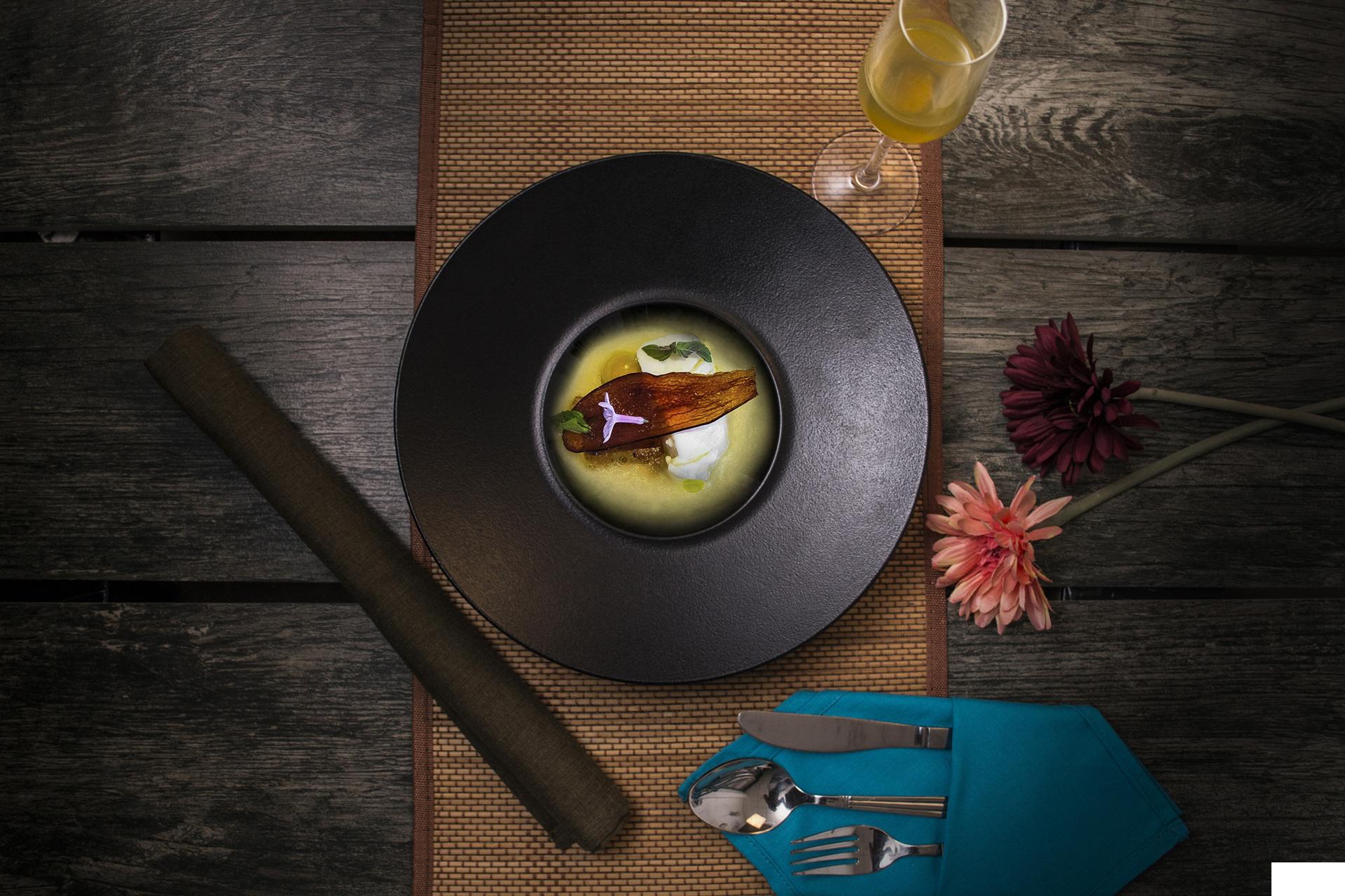 Ariane Fine Porcelain Black Dazzle Piatto Piano Ø27 cm In Allumina - Finiture Lucide e Opache - Set 12 Pz 3