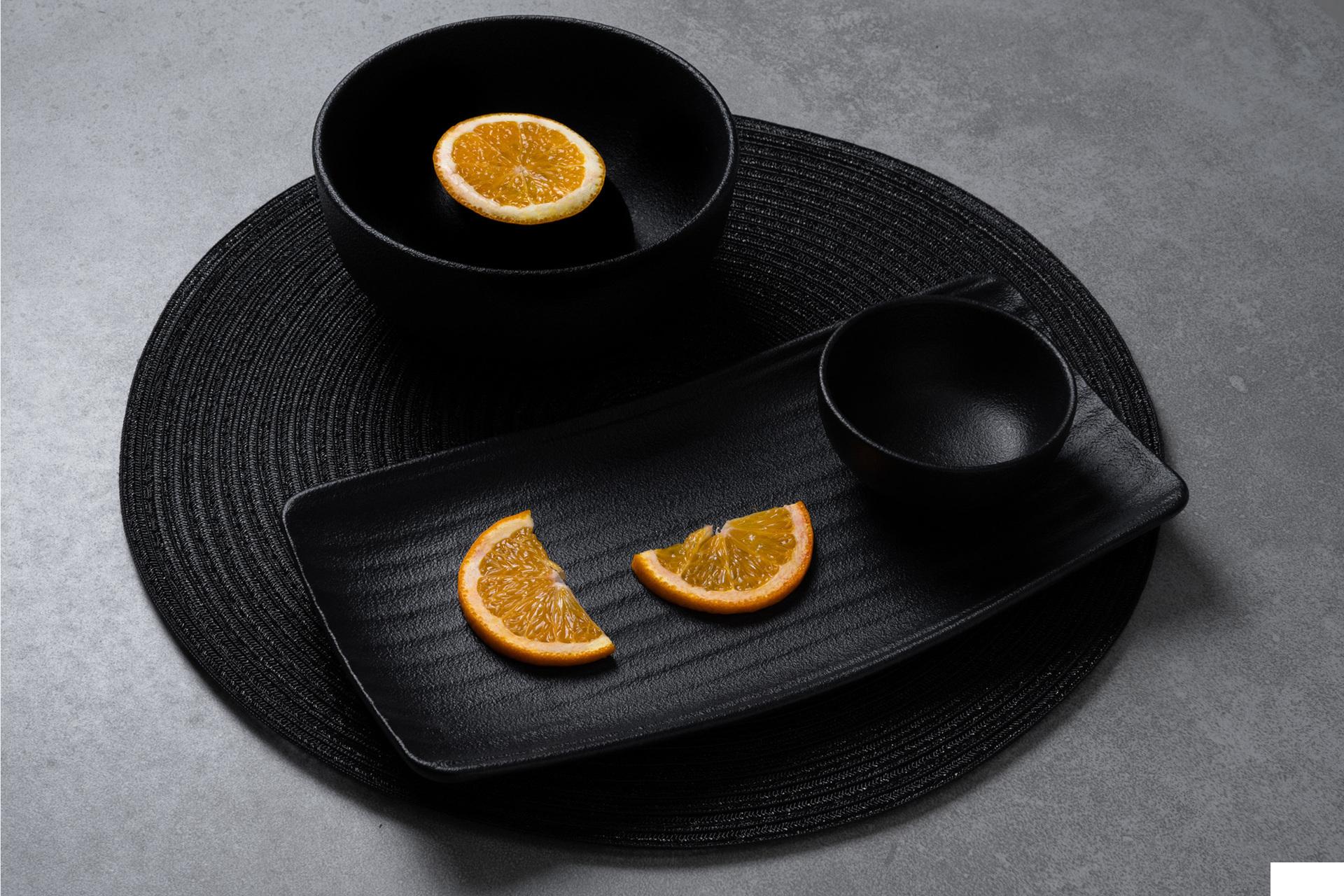 Ariane Fine Porcelain Black Dazzle Piatto Pasta Ø26 cm In Allumina - Finiture Lucide e Opache - Set 6 Pz