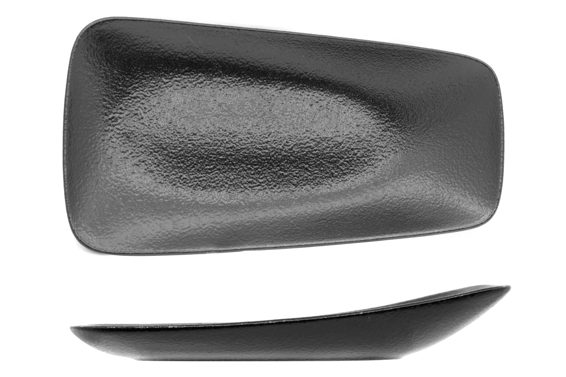 Ariane Fine Porcelain Black Dazzle Piatto Rettangolare 24 x 13 cm In Allumina - Set 12 Pz