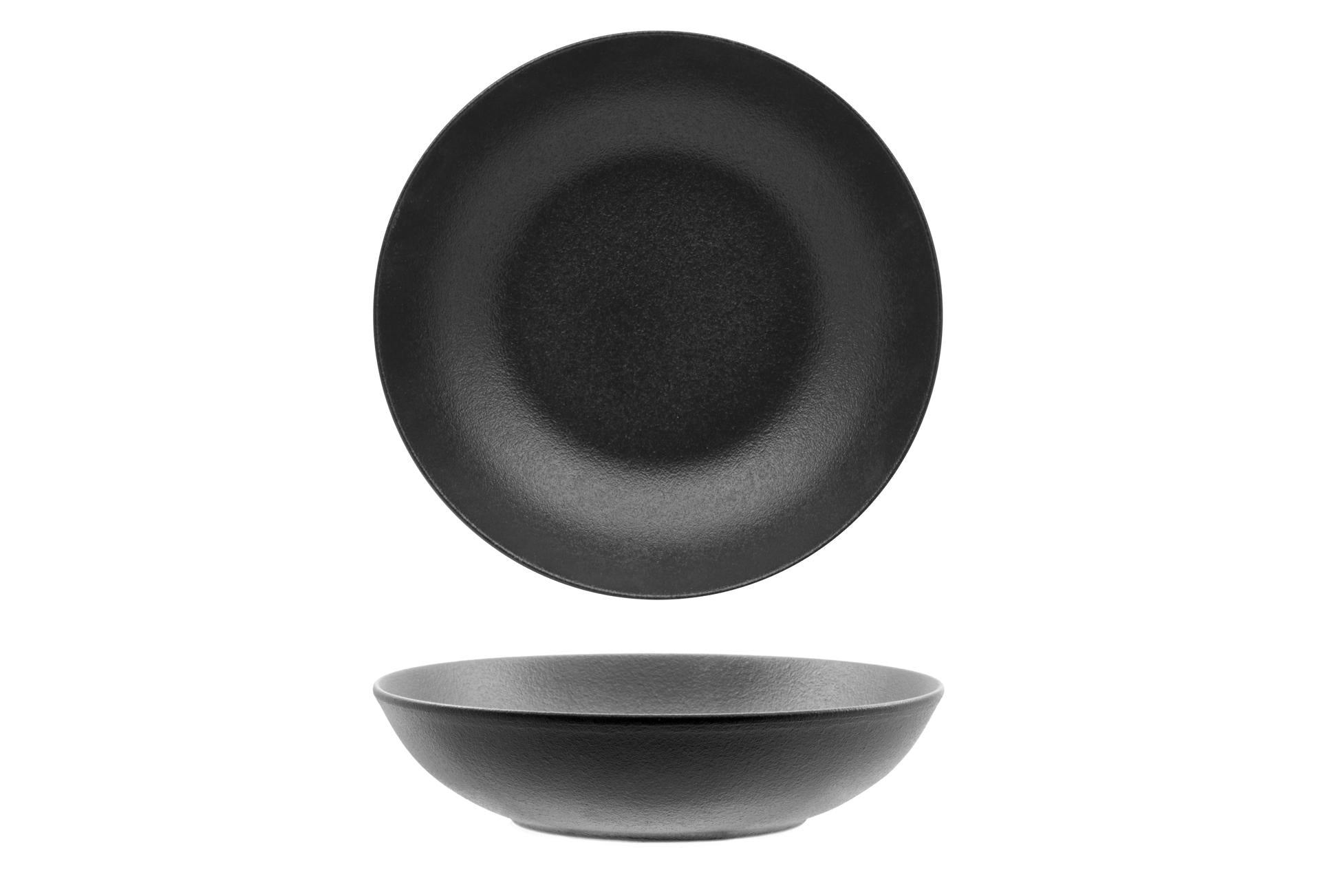 Ariane Fine Porcelain Black Dazzle Piatto Fondo Coupe Ø21 cm In Allumina - Set 6 Pz