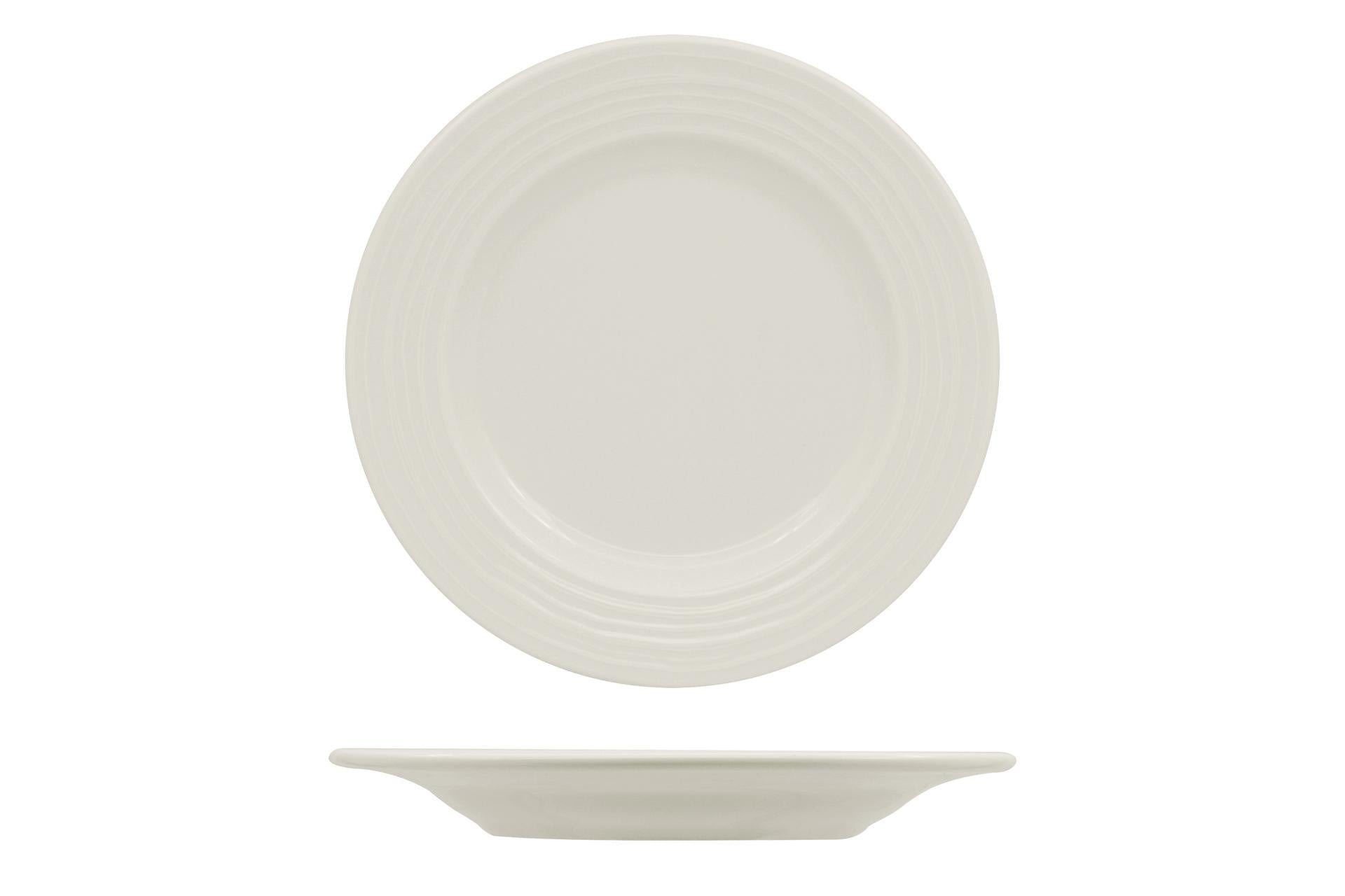 Ariane Eclipse Piatto Piano Ø27 cm In Allumina - Collezione Eclipse Con Motivo a Rilievo - Set 12 Pz