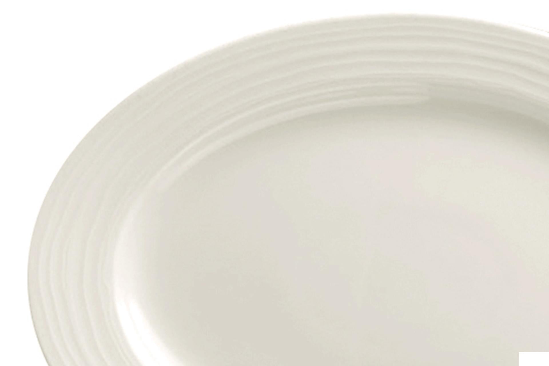 Ariane Eclipse Piatto Ovale 32 x 22 cm In Allumina Con Motivo a Rilievo - Set 6 Pz