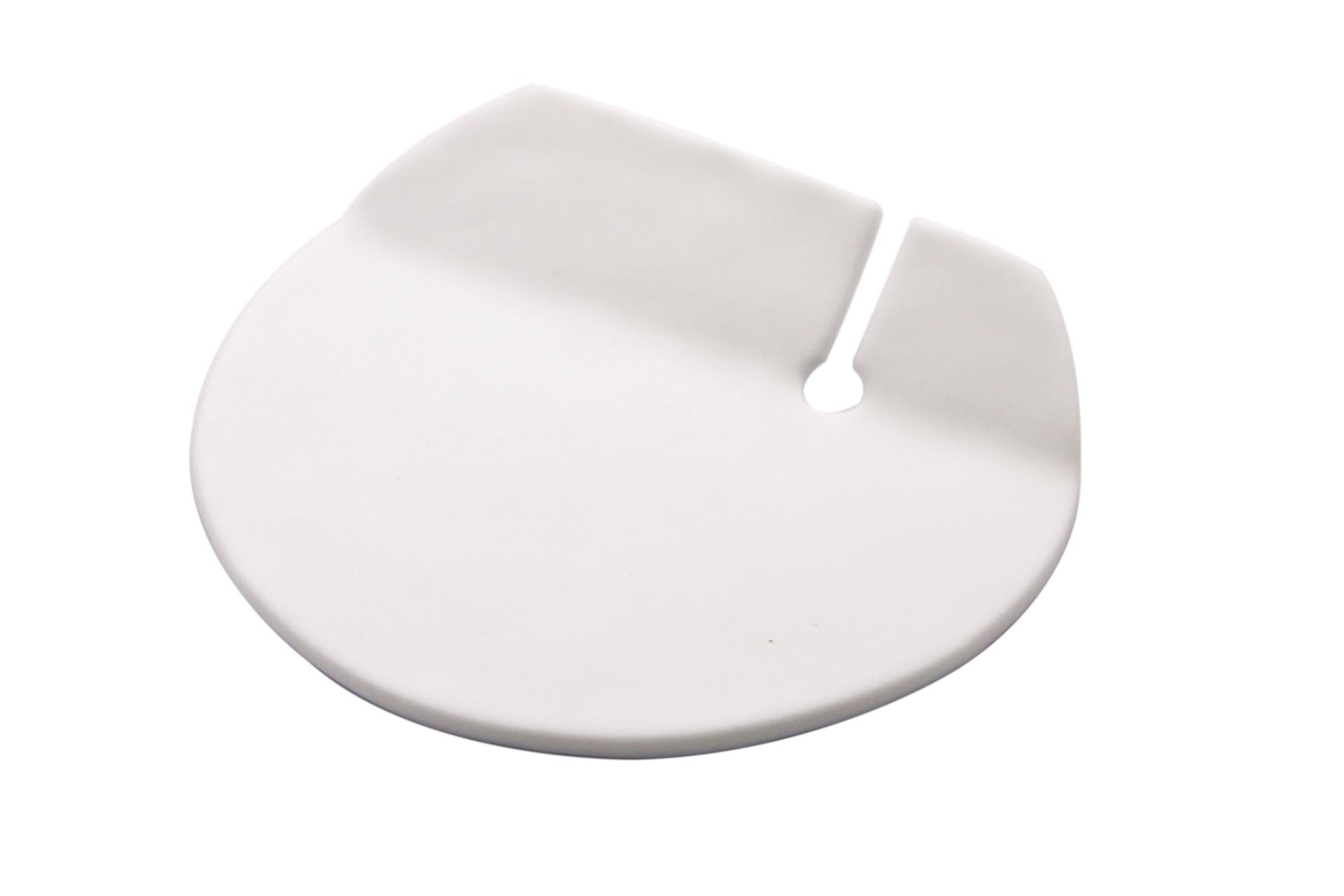 Import Tavola Professional Round Poggiaposate Ø10 cm - Bianco Matt In Vetro Soffiato e Dipinto a Mano - Set 6 Pz