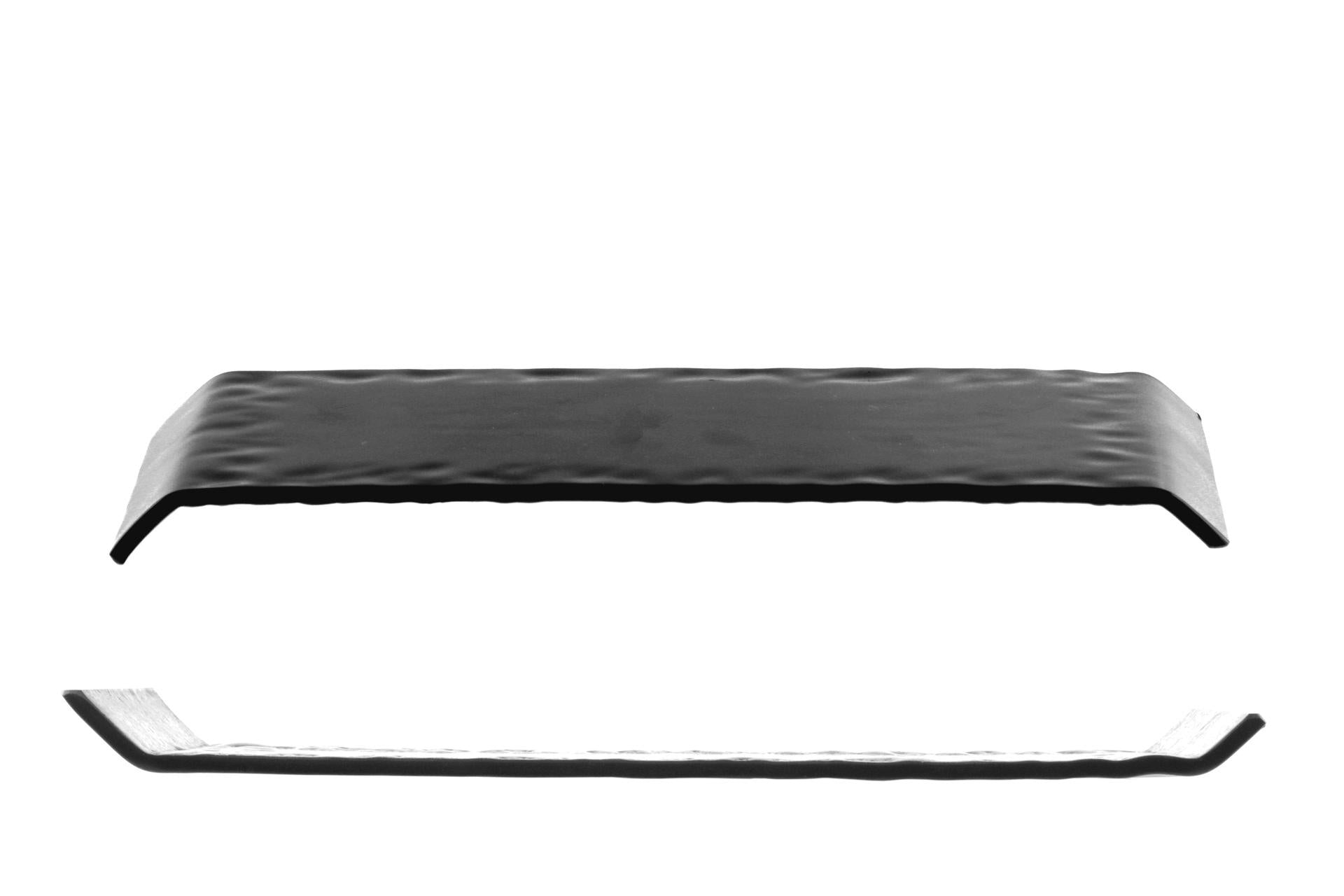 Kora Piatto Rettangolare Nero Semipaco 30 x 14 cm In Vetro Soffiato e Dipinto a Mano - Set 6 Pz 3