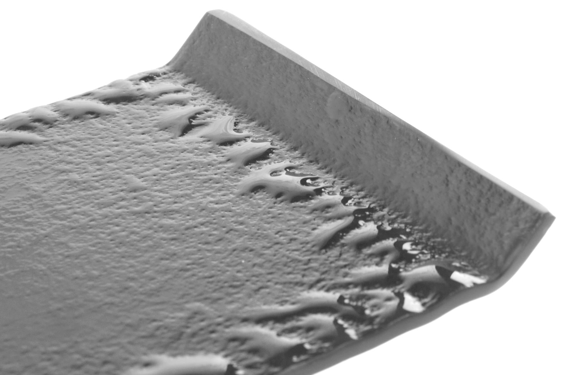 Kora Piatto Rettangolare Nero Semipaco 30 x 14 cm In Vetro Soffiato e Dipinto a Mano - Set 6 Pz 4