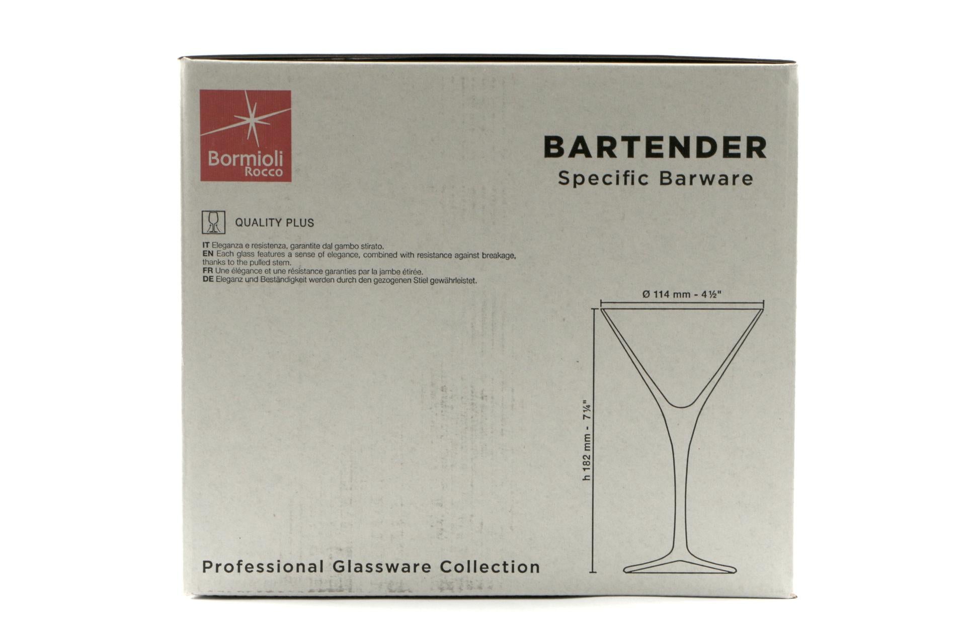 Bormioli Rocco Bartender Set 6 Calici Martini 24 cl - Collezione Mixology - Set 6 Pz 6