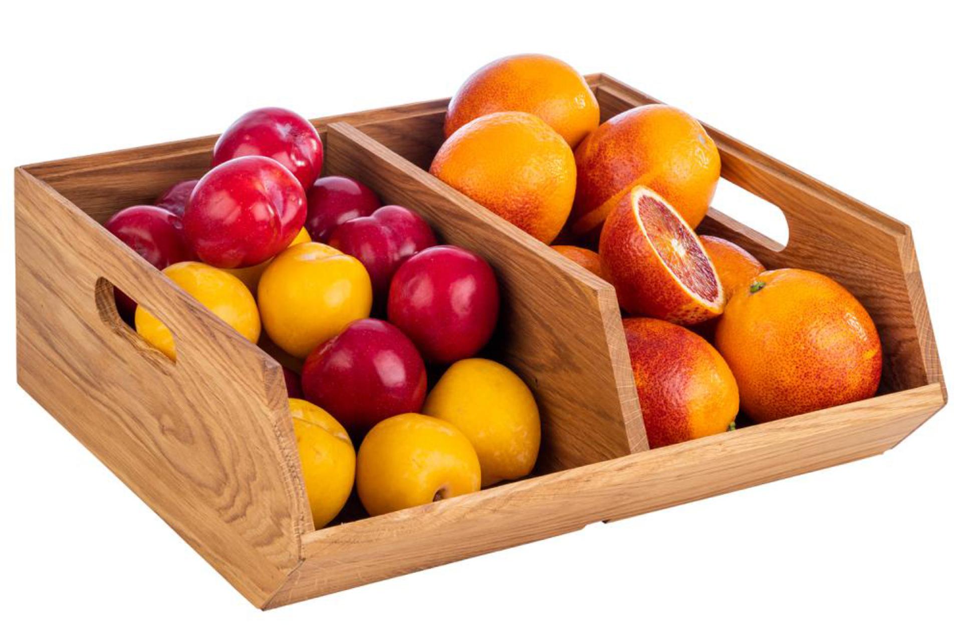 APS Buffet Box Legno 2 Scomparti H.12.5 cm - 35 x 31 cm Contenitore per Posate e Condimenti