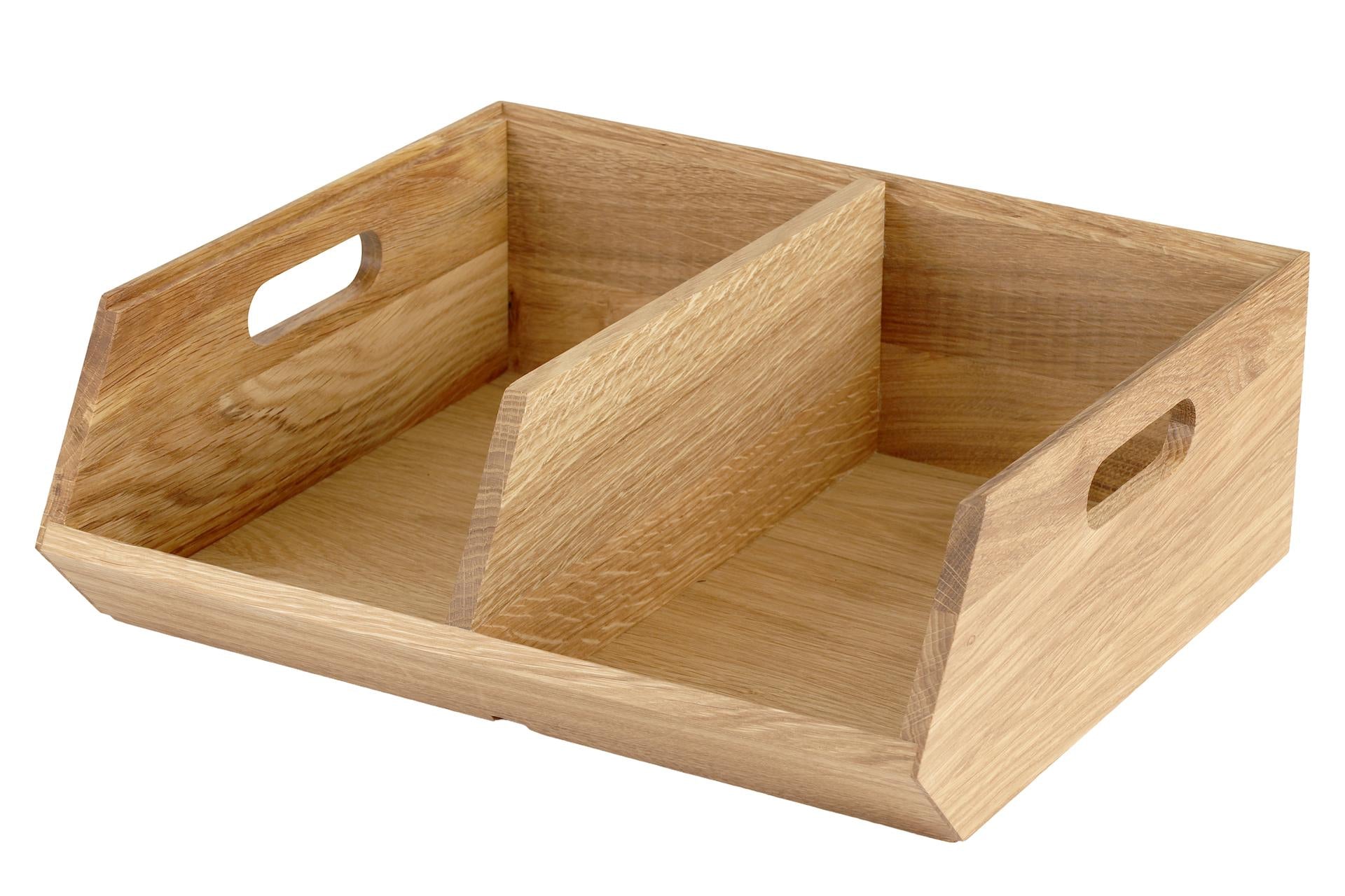 APS Buffet Box Legno 2 Scomparti H.12.5 cm - 35 x 31 cm Contenitore per Posate e Condimenti 6