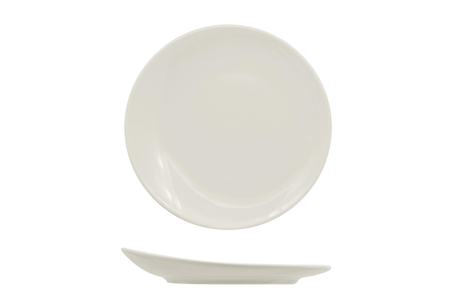 Ariane Fine Porcelain Vital Coupe Piatto Piano Asimmetrico Ø29 cm In Allumina - Set 6 Pz