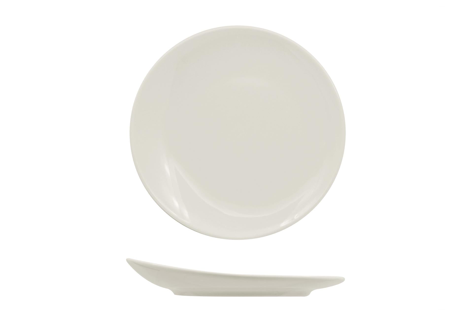 Ariane Fine Porcelain Vital Coupe Piatto Piano Asimmetrico Ø15 cm In Allumina - Set 12 Pz