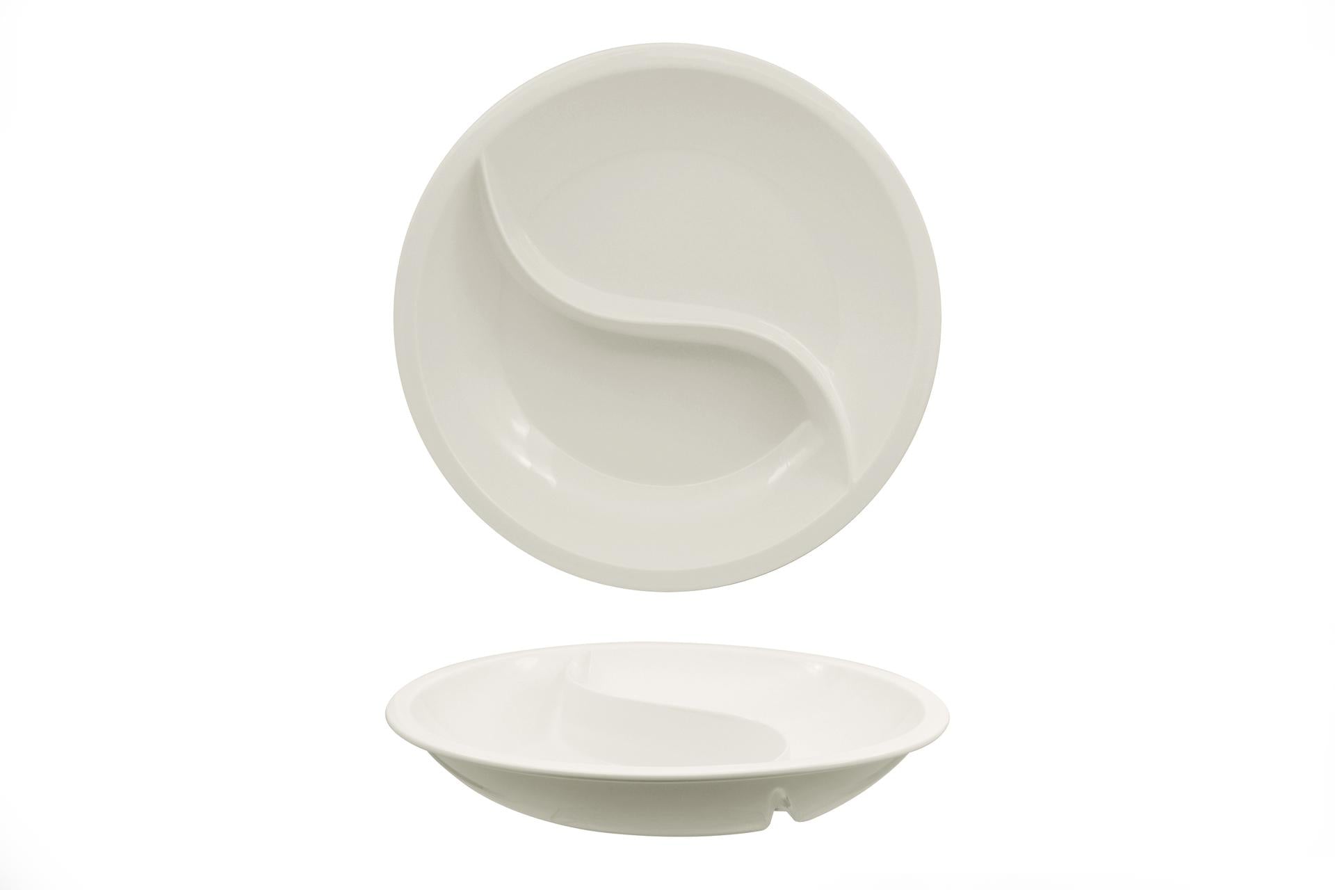 Ariane Fine Porcelain Buffet Piatto Gastronorm 2 Scomparti 34 cm - Set 4 Pz