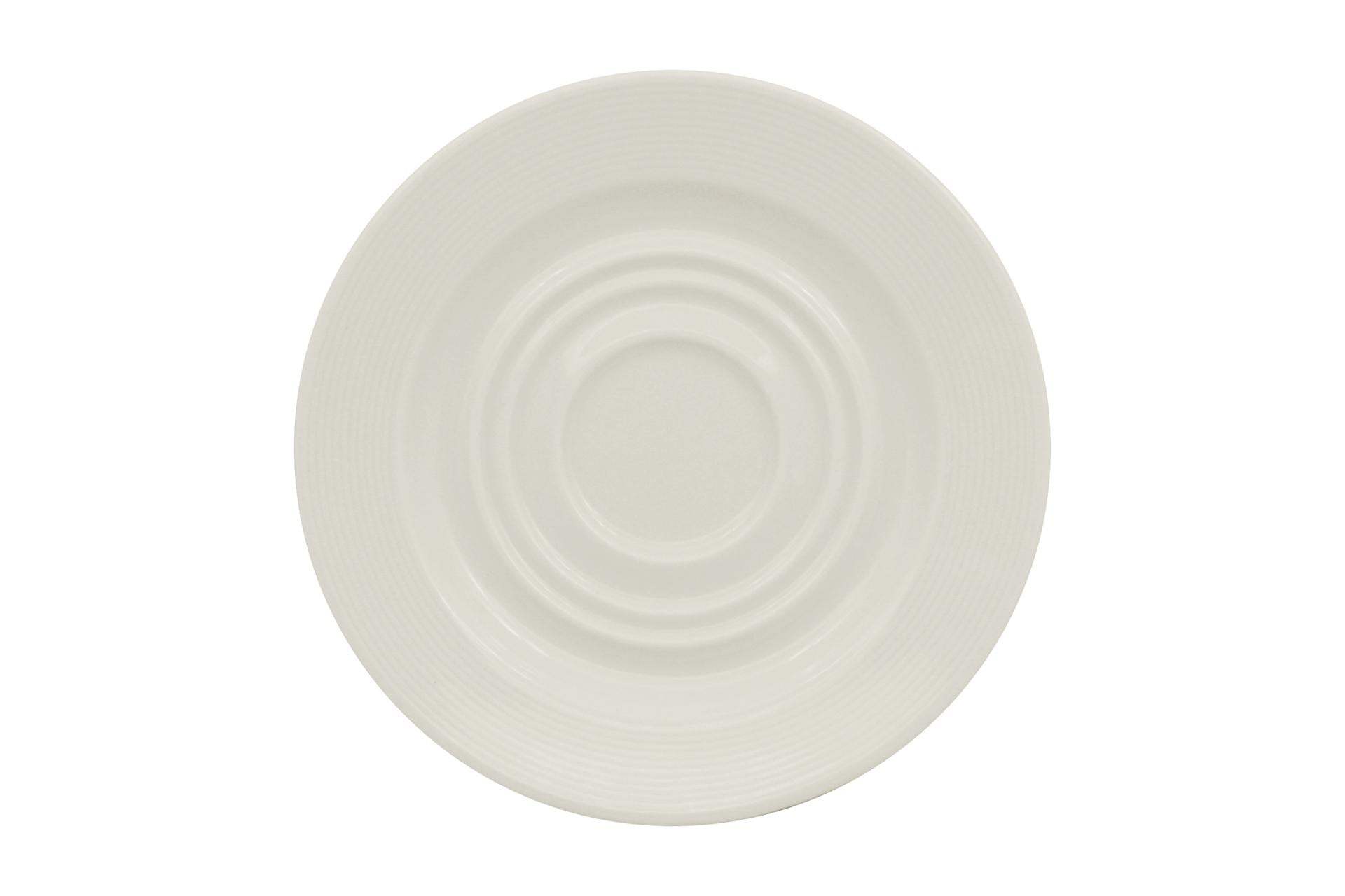 Ariane Orba Piatto per Tazza da Tè Ø15 cm - Porcellana Bianca - Set 12 Pz