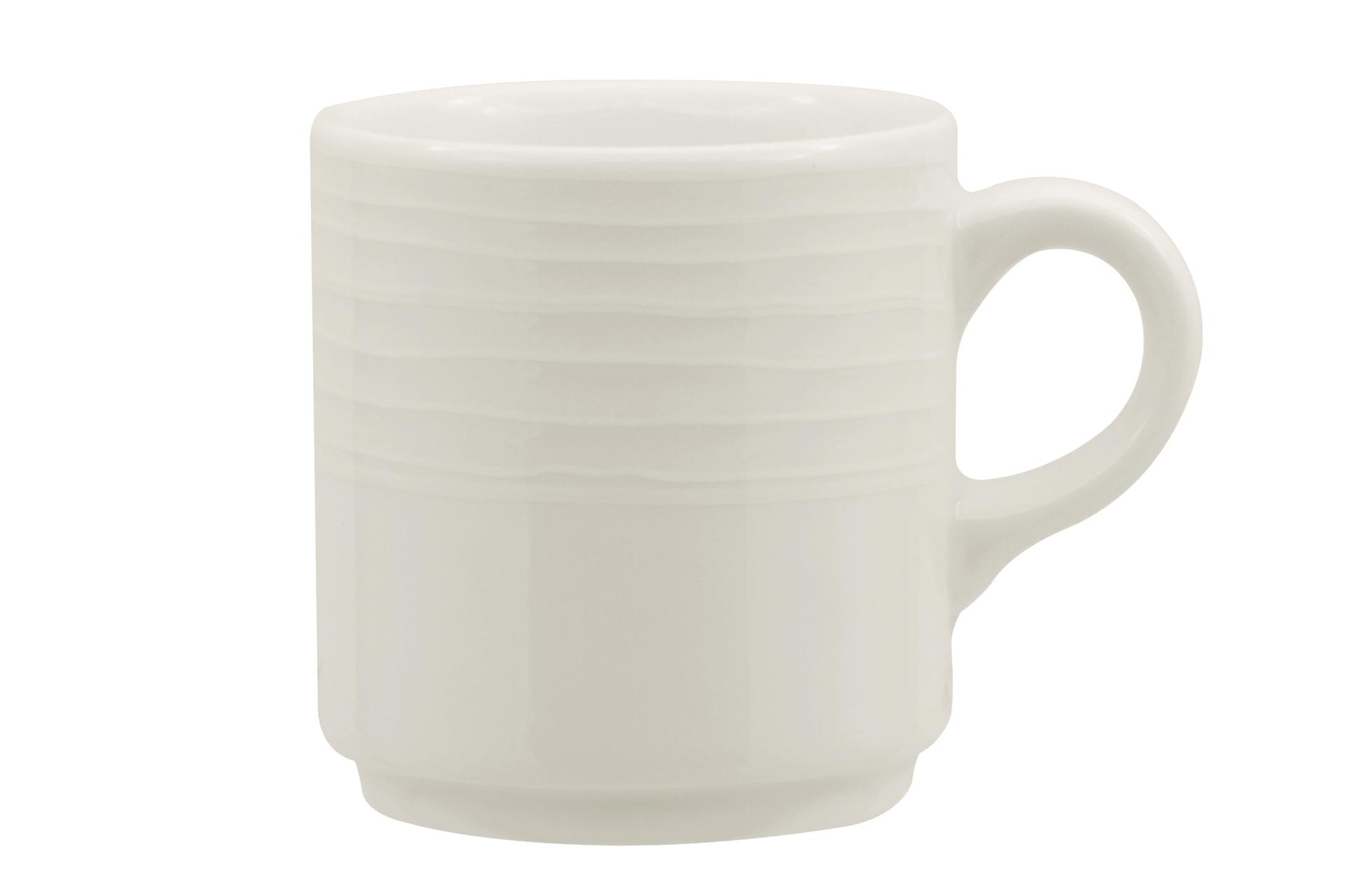 Ariane Eclipse Tazza Caffè 9 cl Impilabile In Porcellana Con Motivo a Rilievo - Set 12 Pz