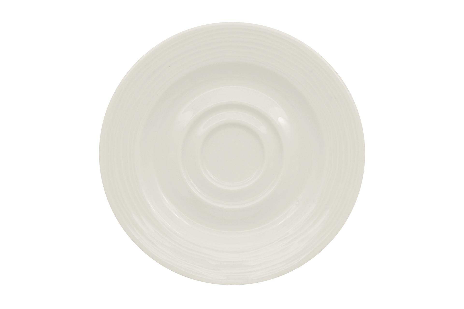 Ariane Eclipse Piattino per Tazza Caffè Ø13 cm In Porcellana Con Motivo a Rilievo - Set 12 Pz