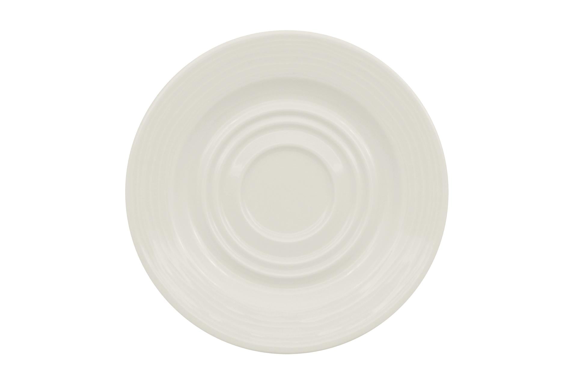 Ariane Eclipse Piattino per Tazza da Tè Ø15 cm In Porcellana Con Motivo a Rilievo - Set 12 Pz