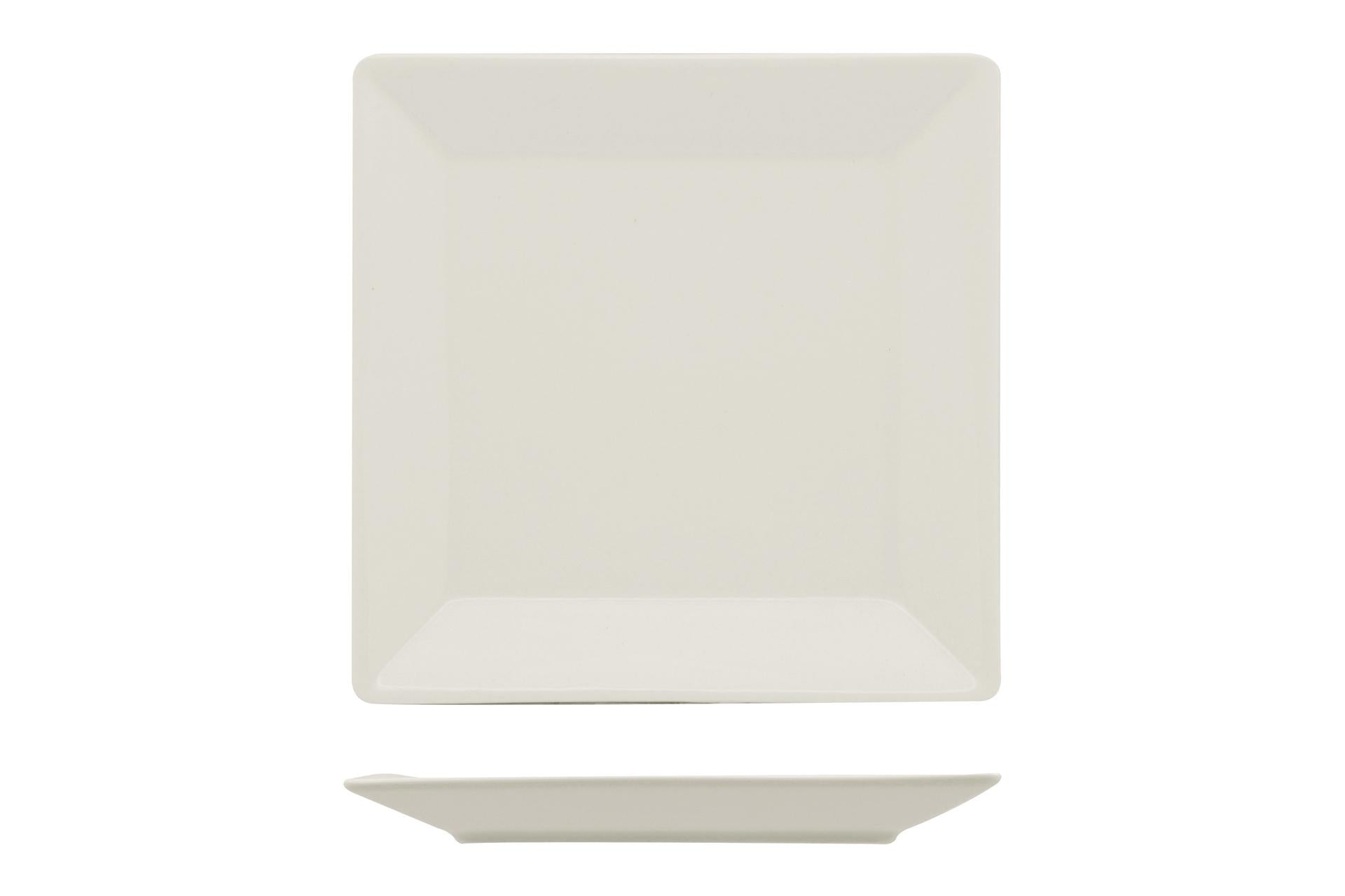 Ariane Fine Porcelain Panorama Piatto Quadro 15.5 cm - Linea Impilabile Con Bordi Ampi - Set 12 Pz