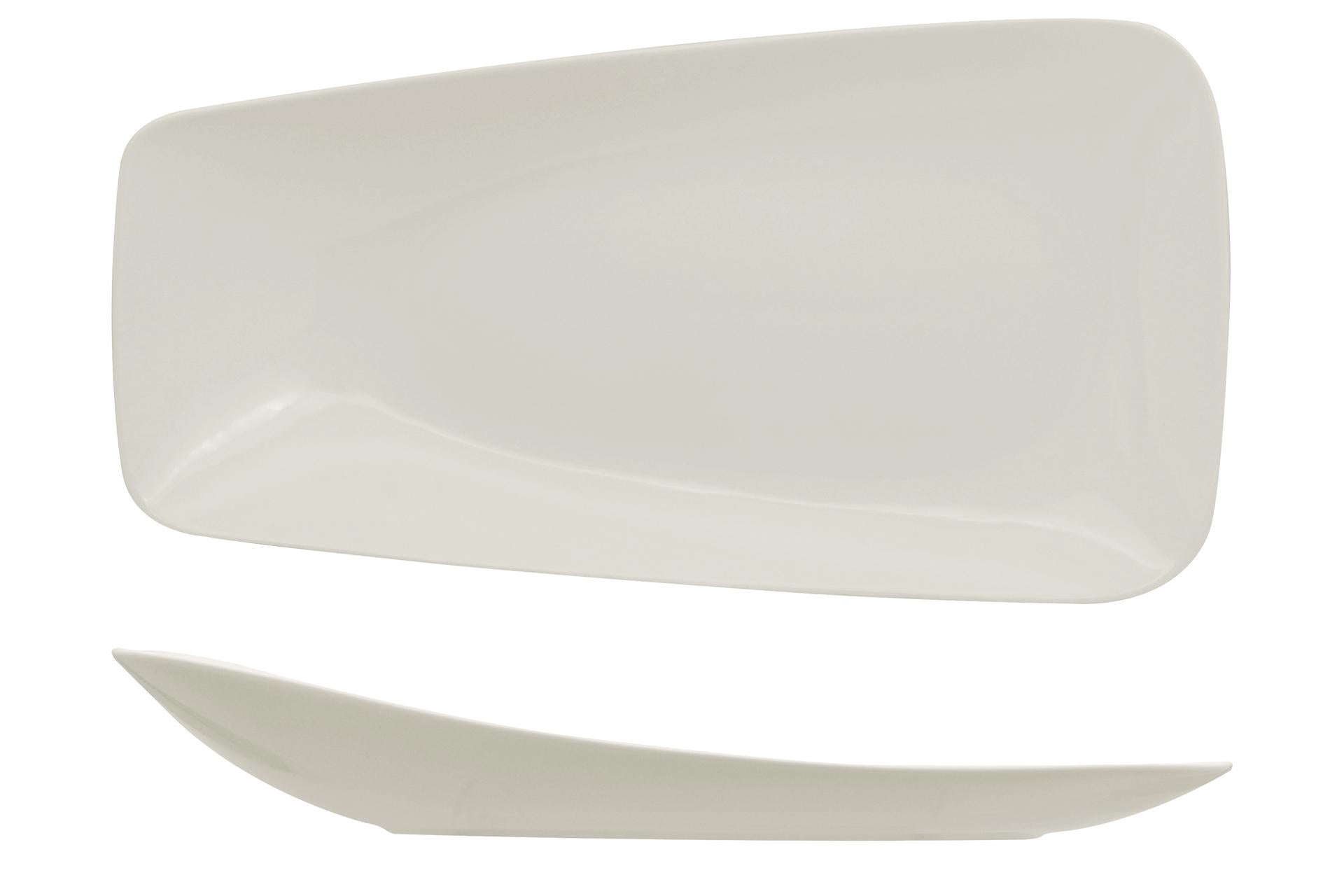 Ariane Fine Porcelain Vital Rectangle Piatto Piano Asimmetrico 38 x 20.4 cm - Set 6 Pz