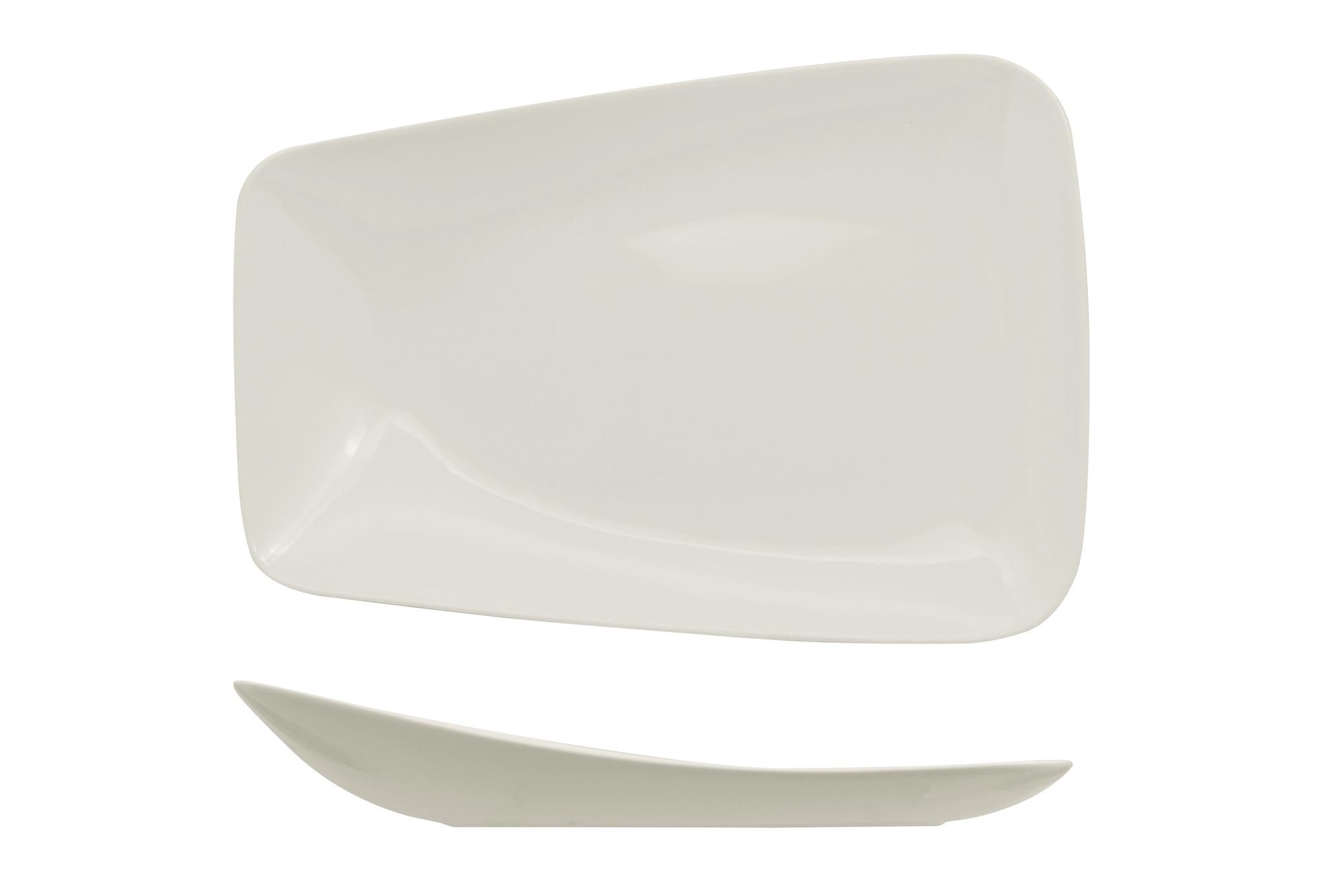 Ariane Fine Porcelain Vital Rectangle Piatto Piano Asimmetrico 33 x 23 cm - Set 6 Pz