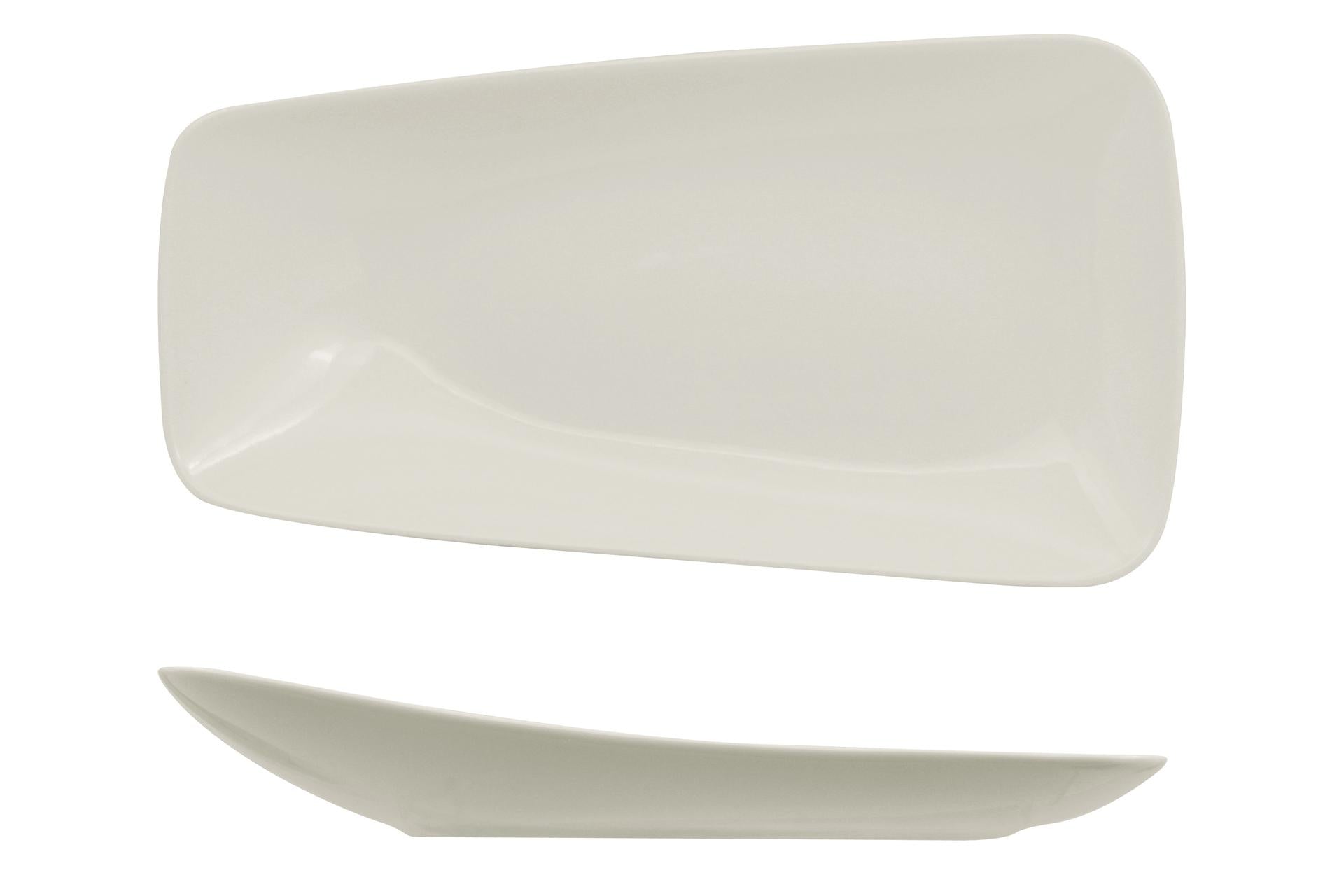 Ariane Fine Porcelain Vital Rectangle Piatto Piano Asimmetrico 24 x 13 cm - Set 12 Pz