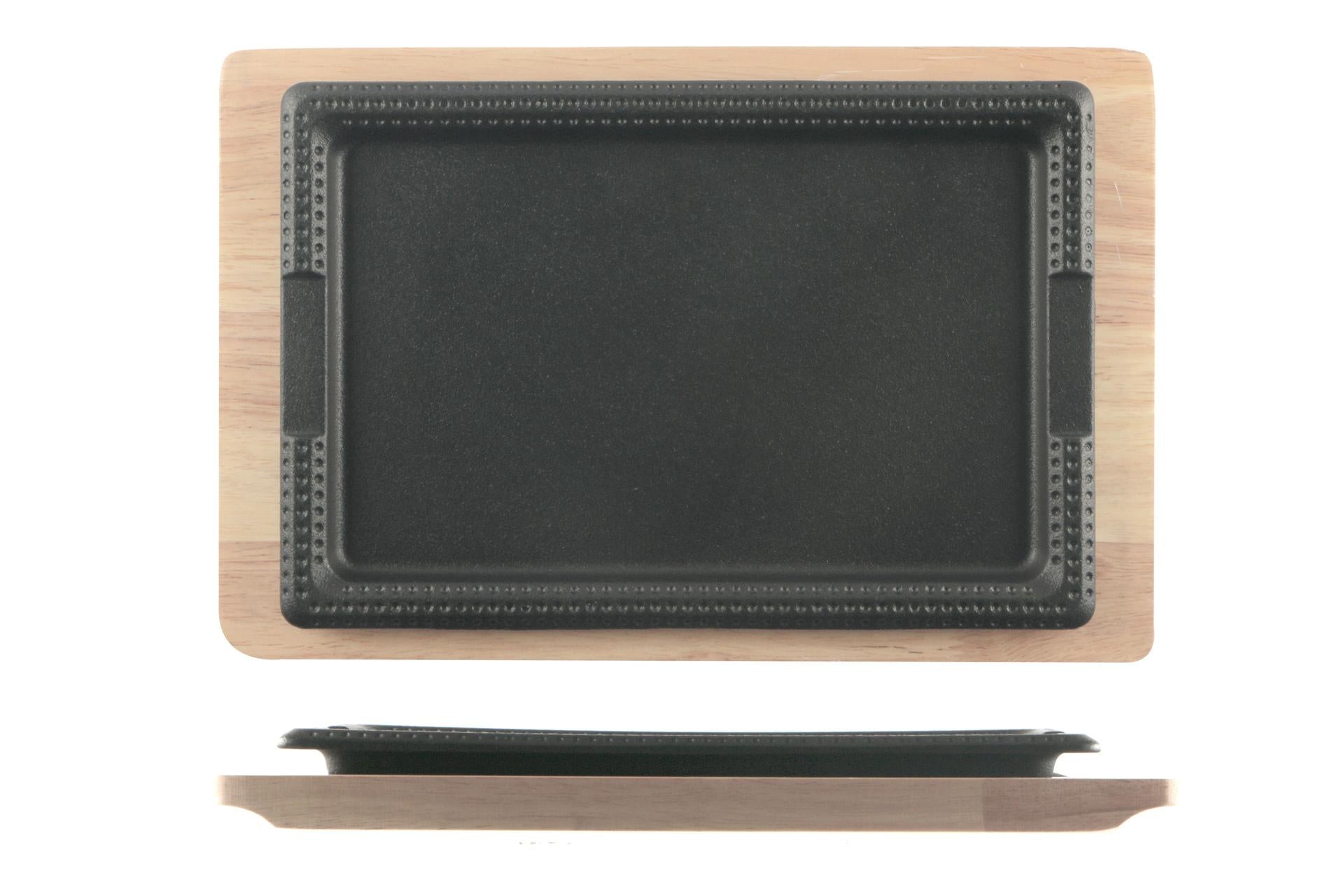 Import Tavola Professional Piastra Ghisa 27x18 cm Con Base In Legno - Linea Professional Think