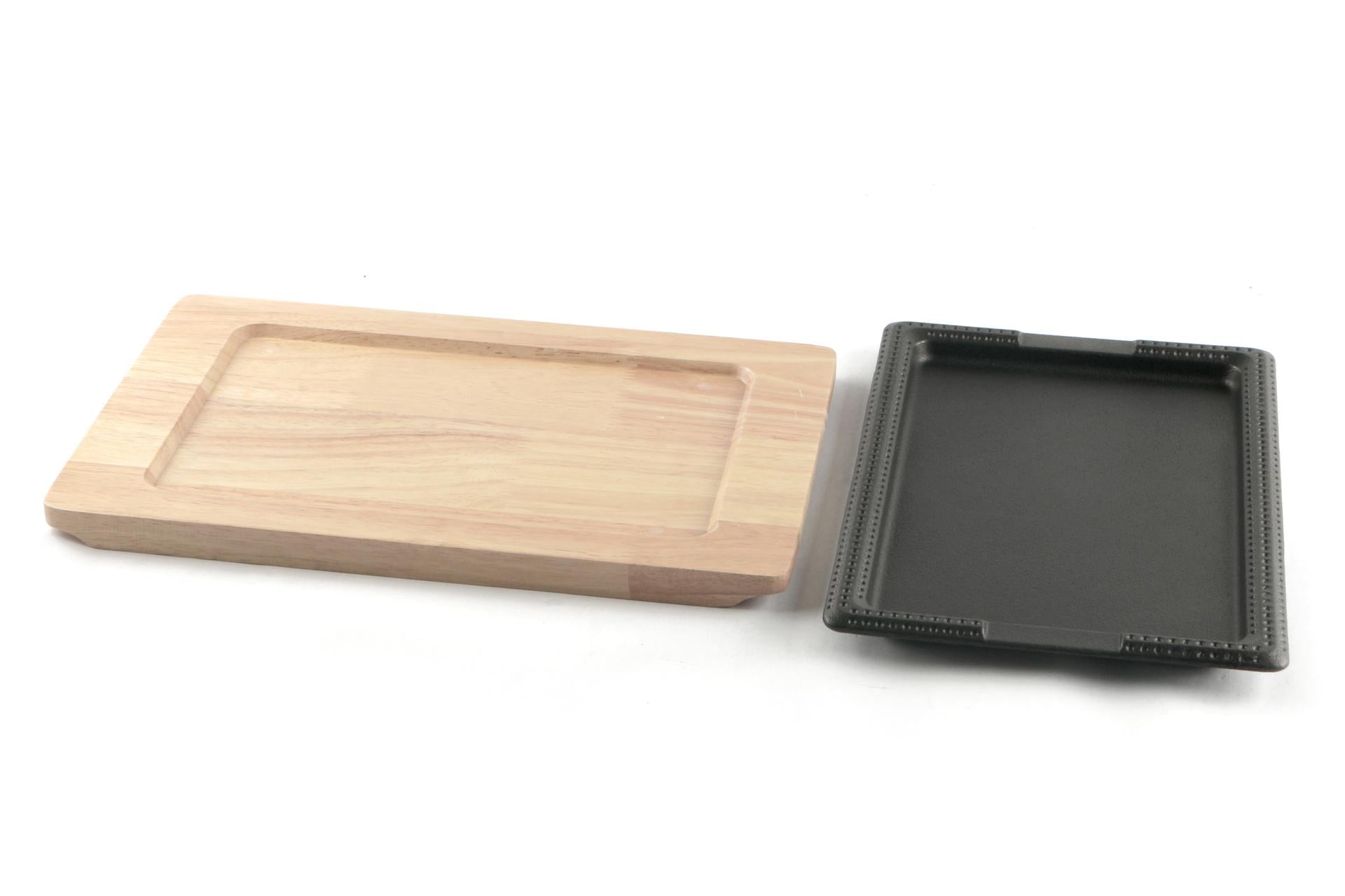 Import Tavola Professional Piastra Ghisa 27x18 cm Con Base In Legno - Linea Professional Think 3