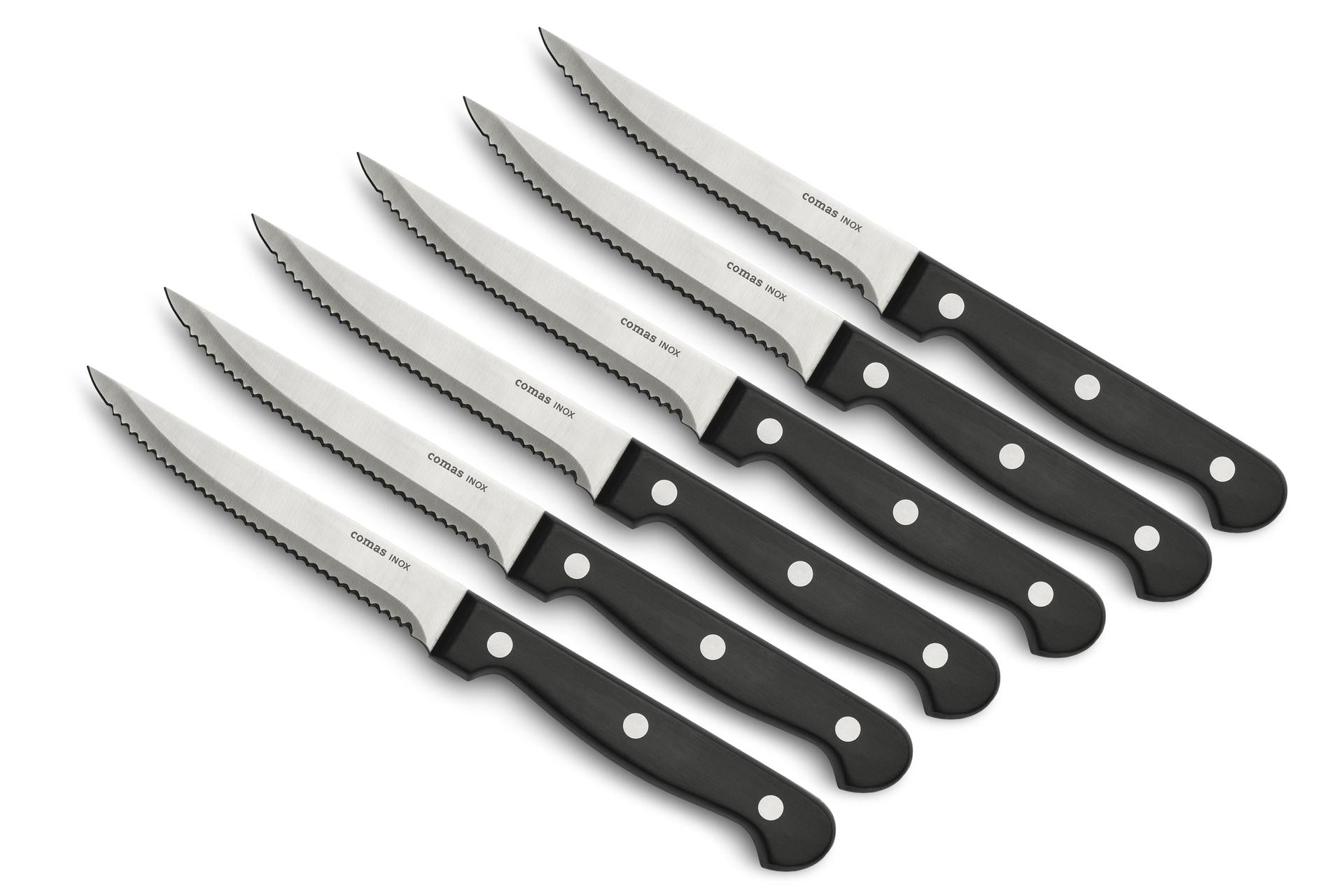 Comas Chuleteros Set 6 Coltelli Bistecca Con Lama Seghettata - Set 6 Pz