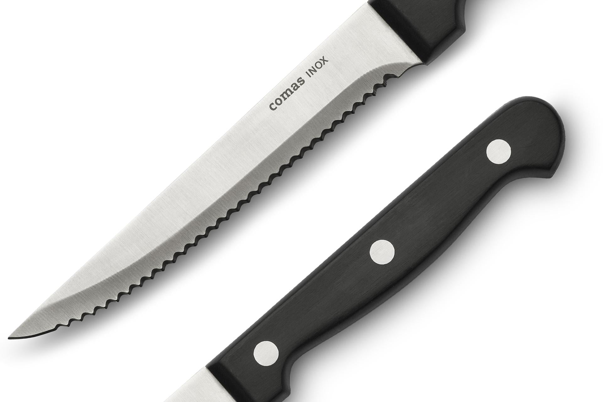 Comas Chuleteros Set 6 Coltelli Bistecca Con Lama Seghettata - Set 6 Pz