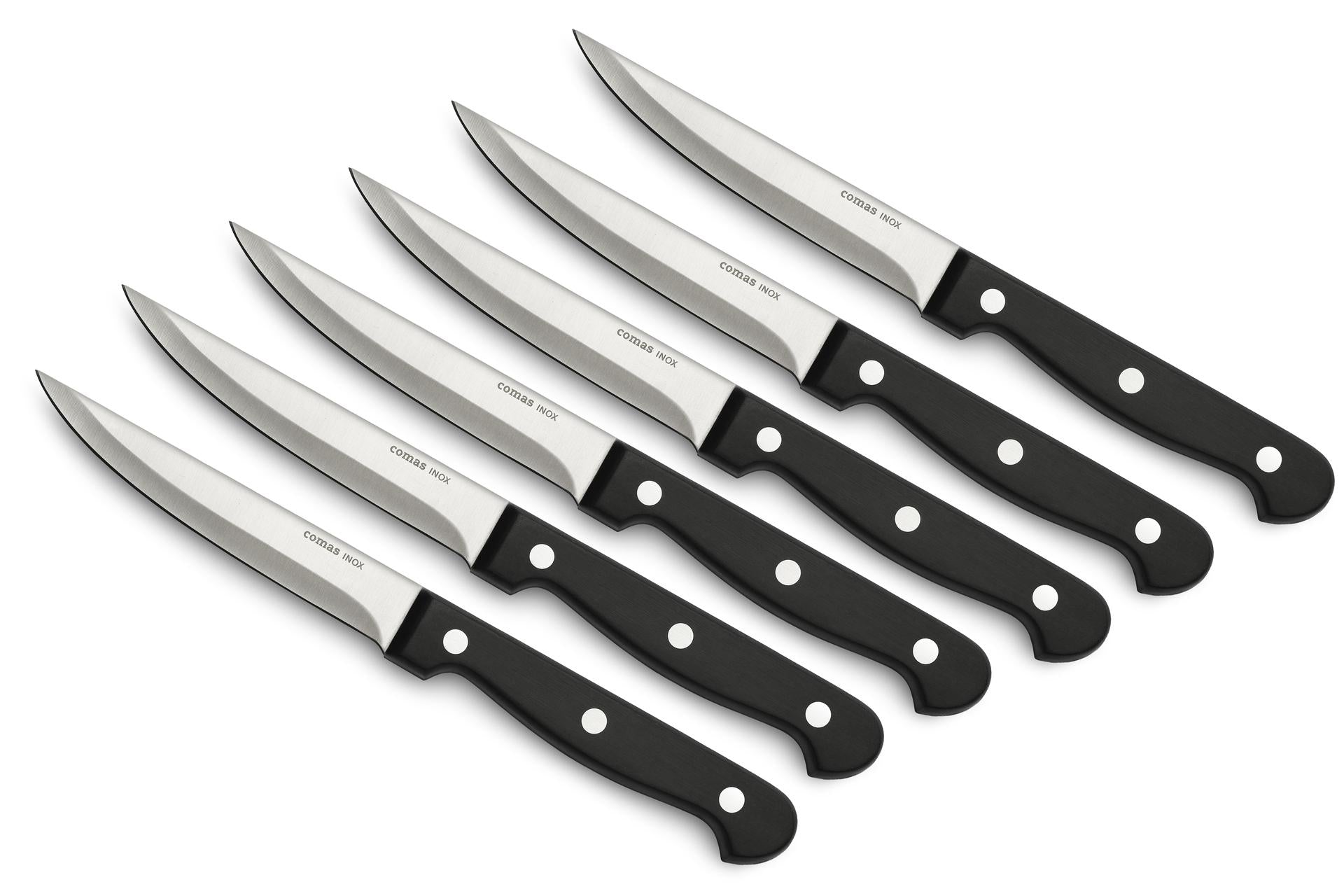 Comas Chuleteros Set 6 Coltelli Bistecca Lama Liscia - Set 6 Pz