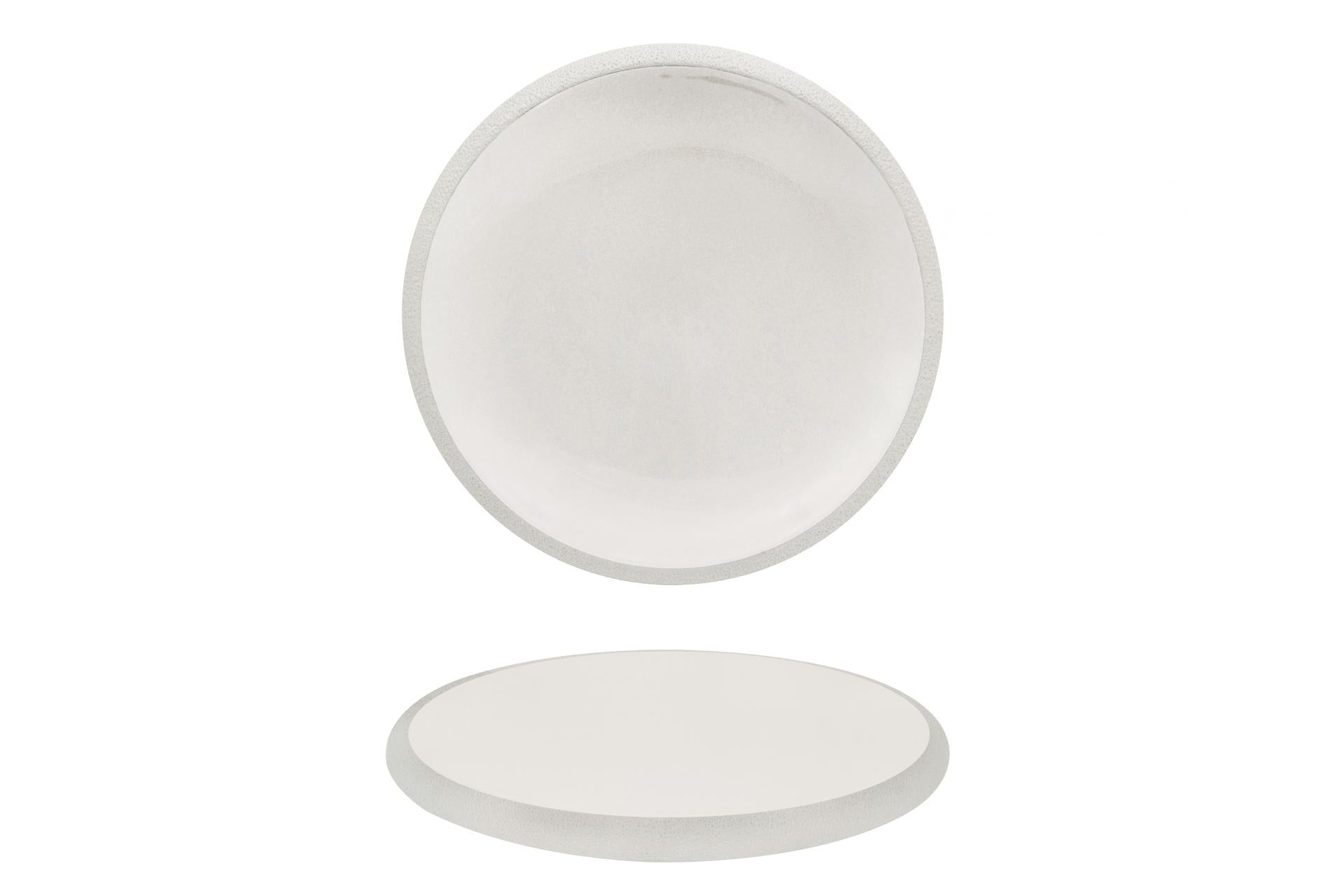 Import Tavola Professional Genesys Evo Piatto Basso Ø23 cm In Porcellana Bianca Con Finitura Buccia d'Arancia - Set 4 Pz