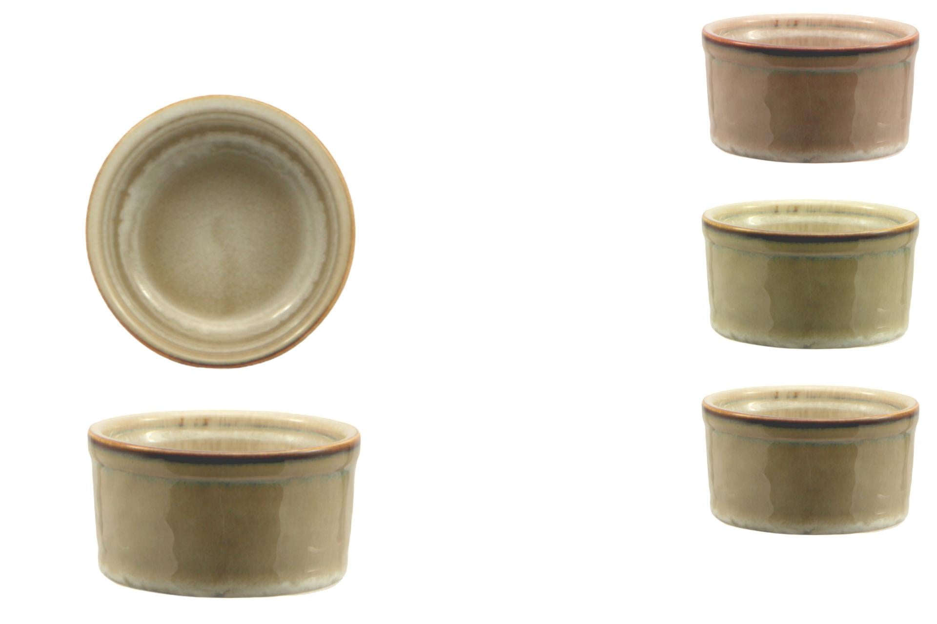 JustColor Set 6 Ramequin Ø9.5 cm - H.4.8 cm In Porcellana Colorata - Set 6 Pz