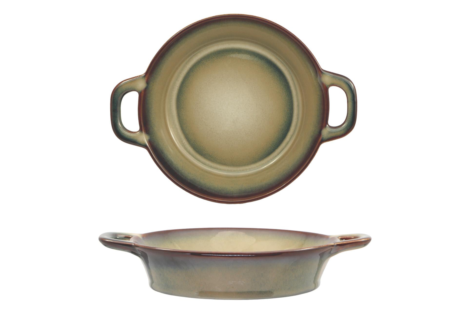 Import Tavola Professional JustColor Tegamino 2 Manici Ø20 cm In Porcellana Colorata - Set 3 Pz