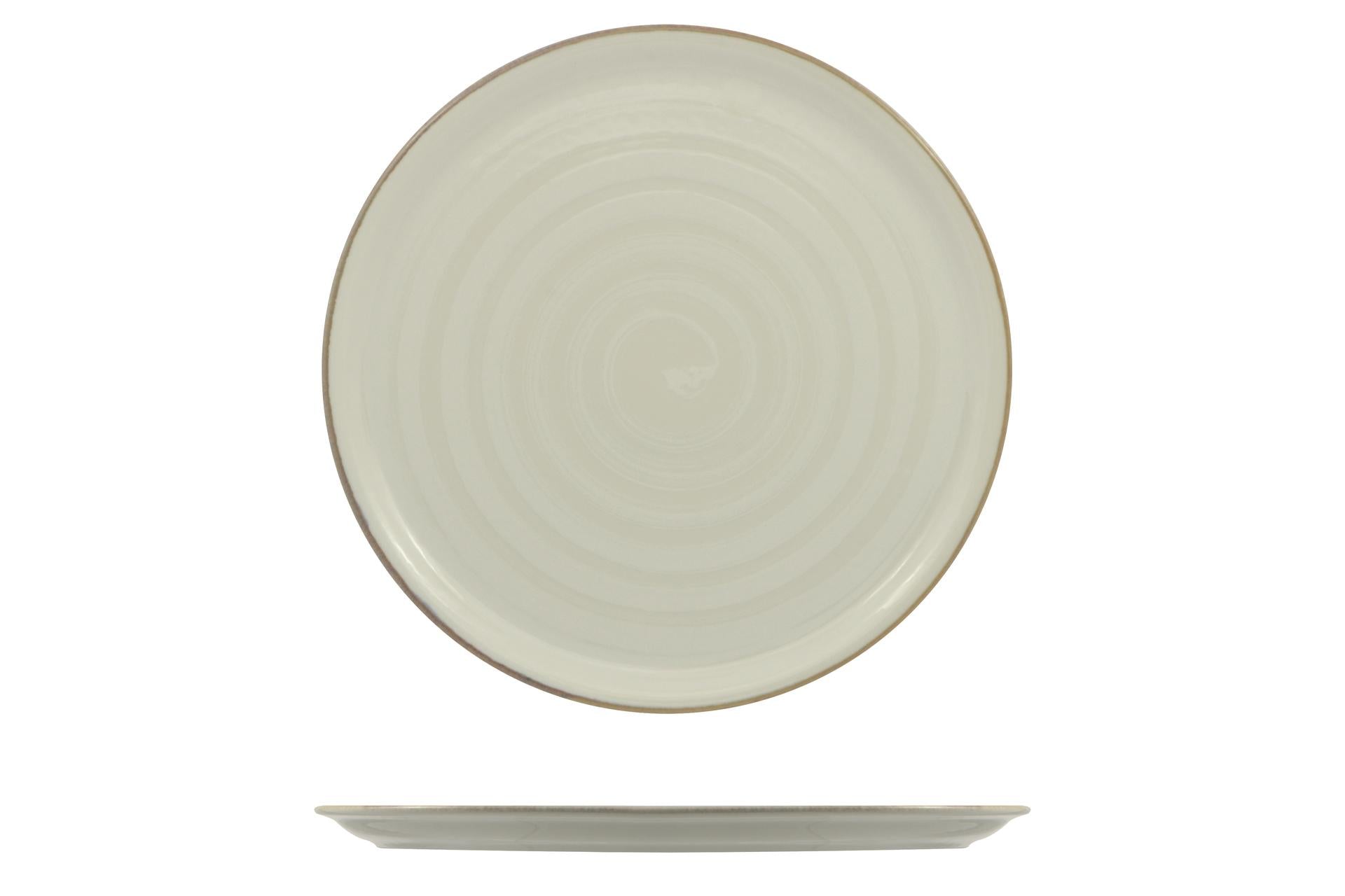 Saturnia Vortex Bianco Piatto Pizza Ø33 cm - Collezione Vortex Bianco - Set 6 Pz