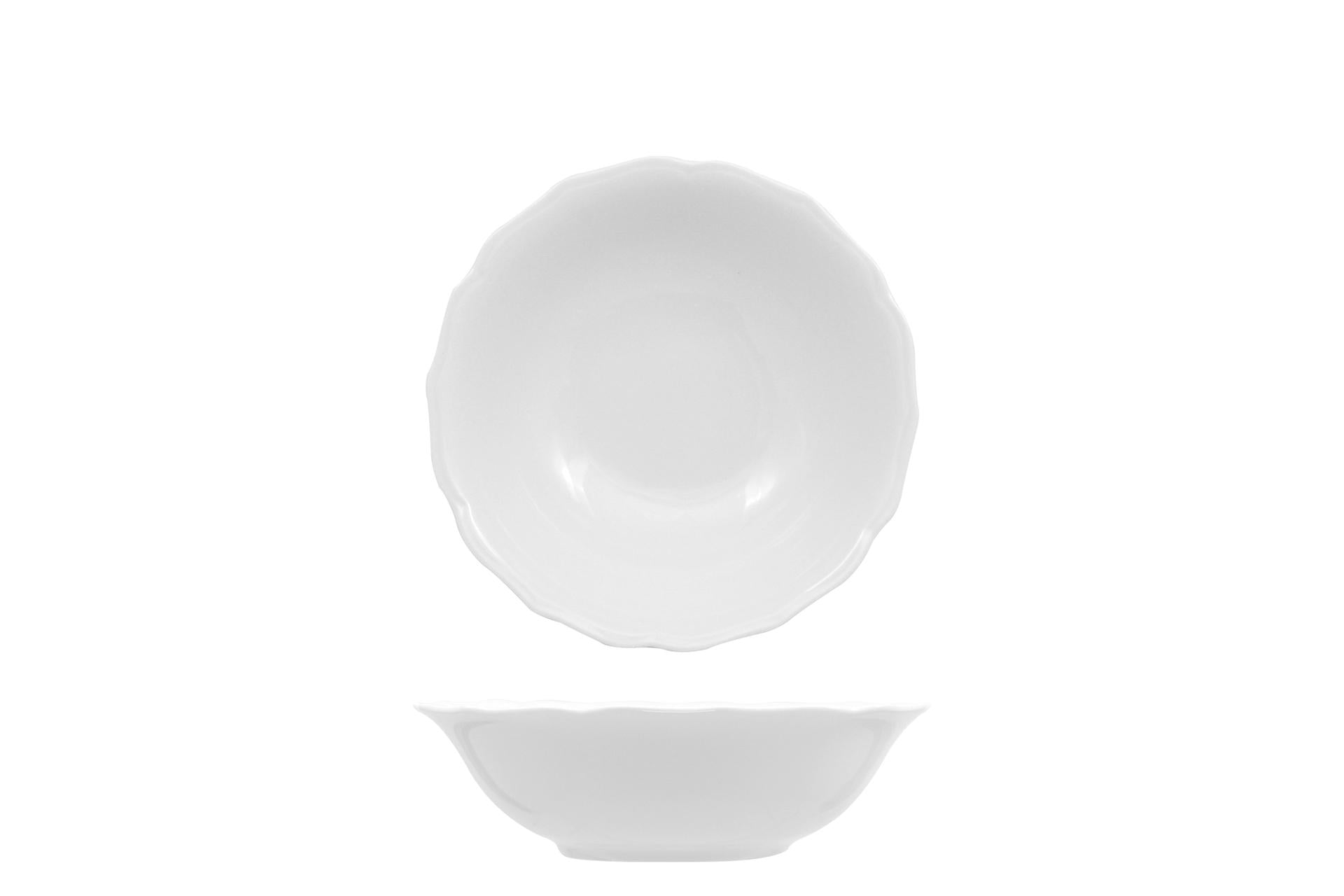 Akij Ceramics Coppetta Diana Ø13 cm In Porcellana Bianca Decorata - Set 6 Pz