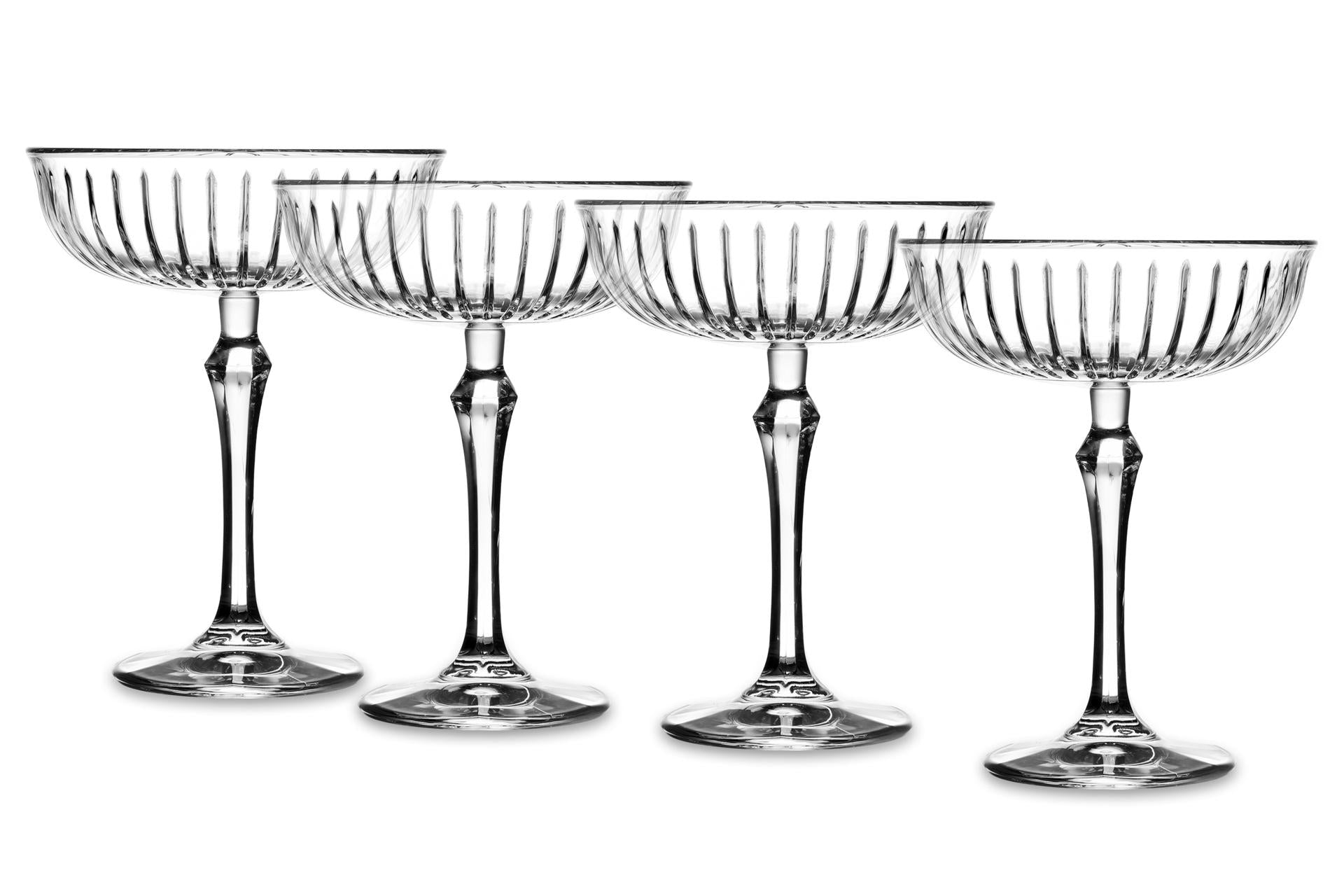 Pasabahce Joy Set 4 Coppe Champagne-Cocktail 24.5 cl - Design Belle-Epoque - Set 4 Pz