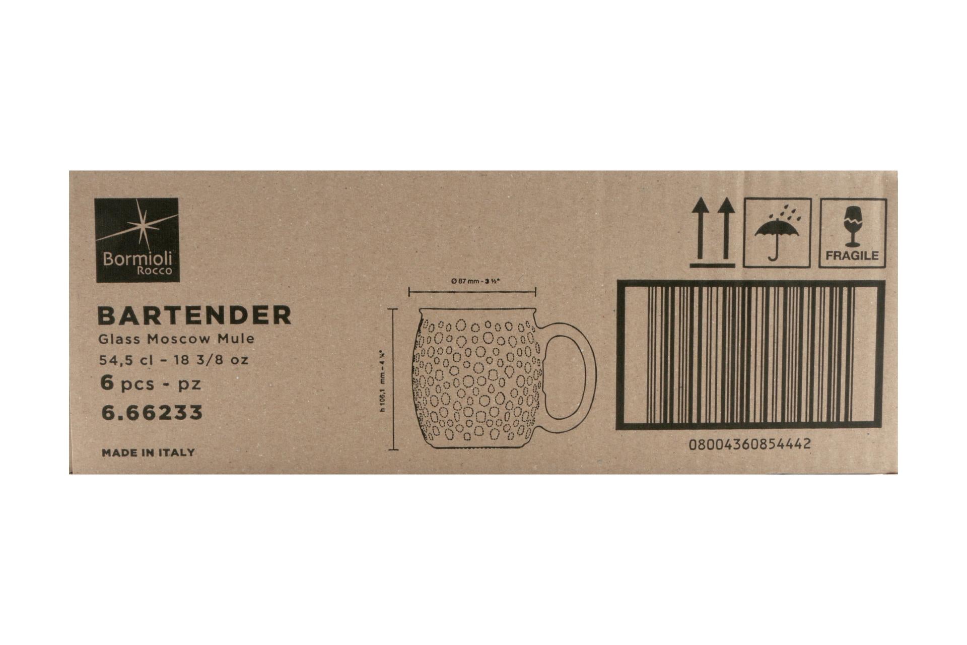 Bormioli Rocco Bartender Moscow Mule Bicchiere Cocktail 54,5 cl - Linea Cocktail d'Autore - Set 6 Pz 3