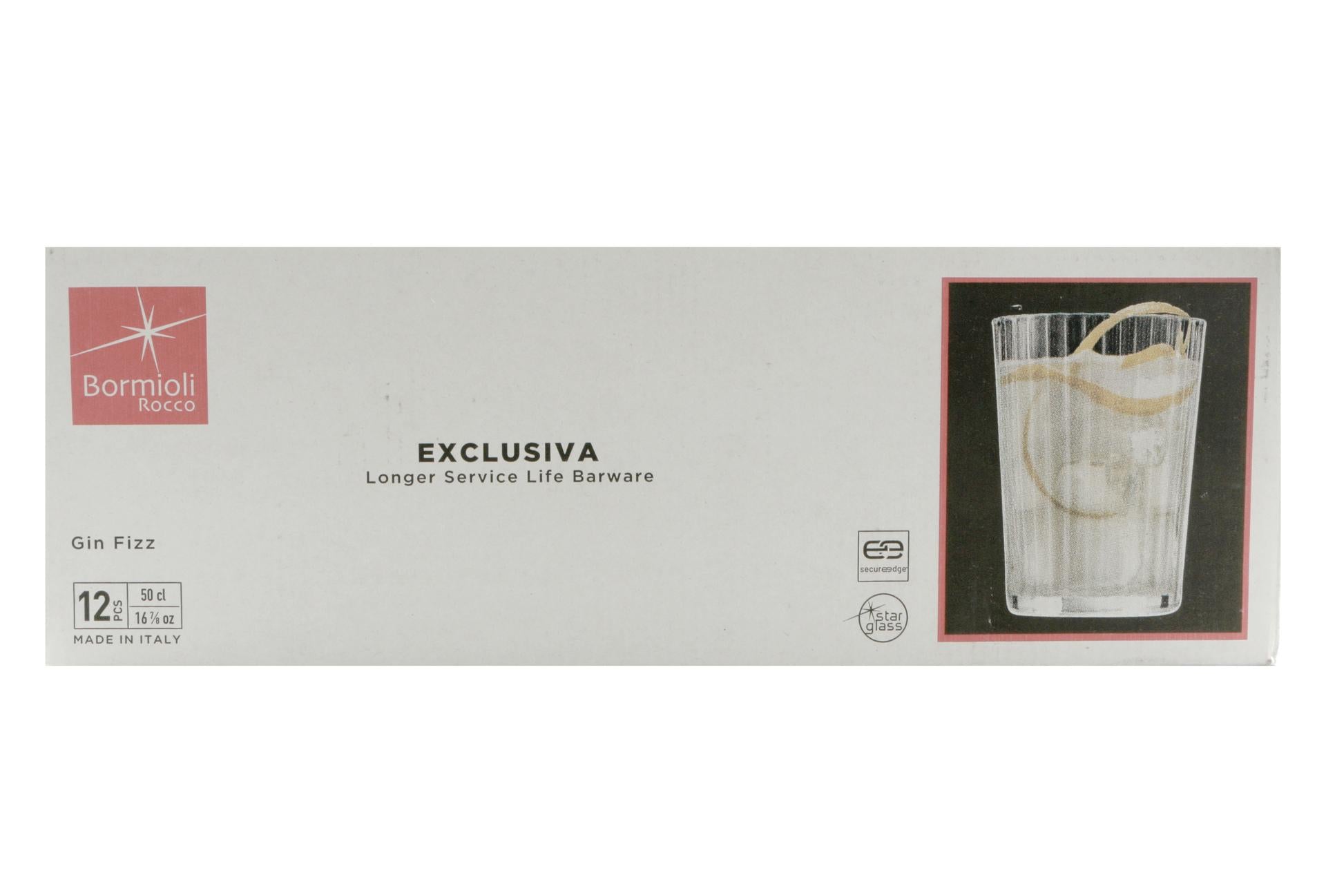 Bormioli Rocco Exclusiva Set 12 Bicchieri Gin Fizz 50 cl Con Bordi Temperati Secure Edge - Set 12 Pz 4
