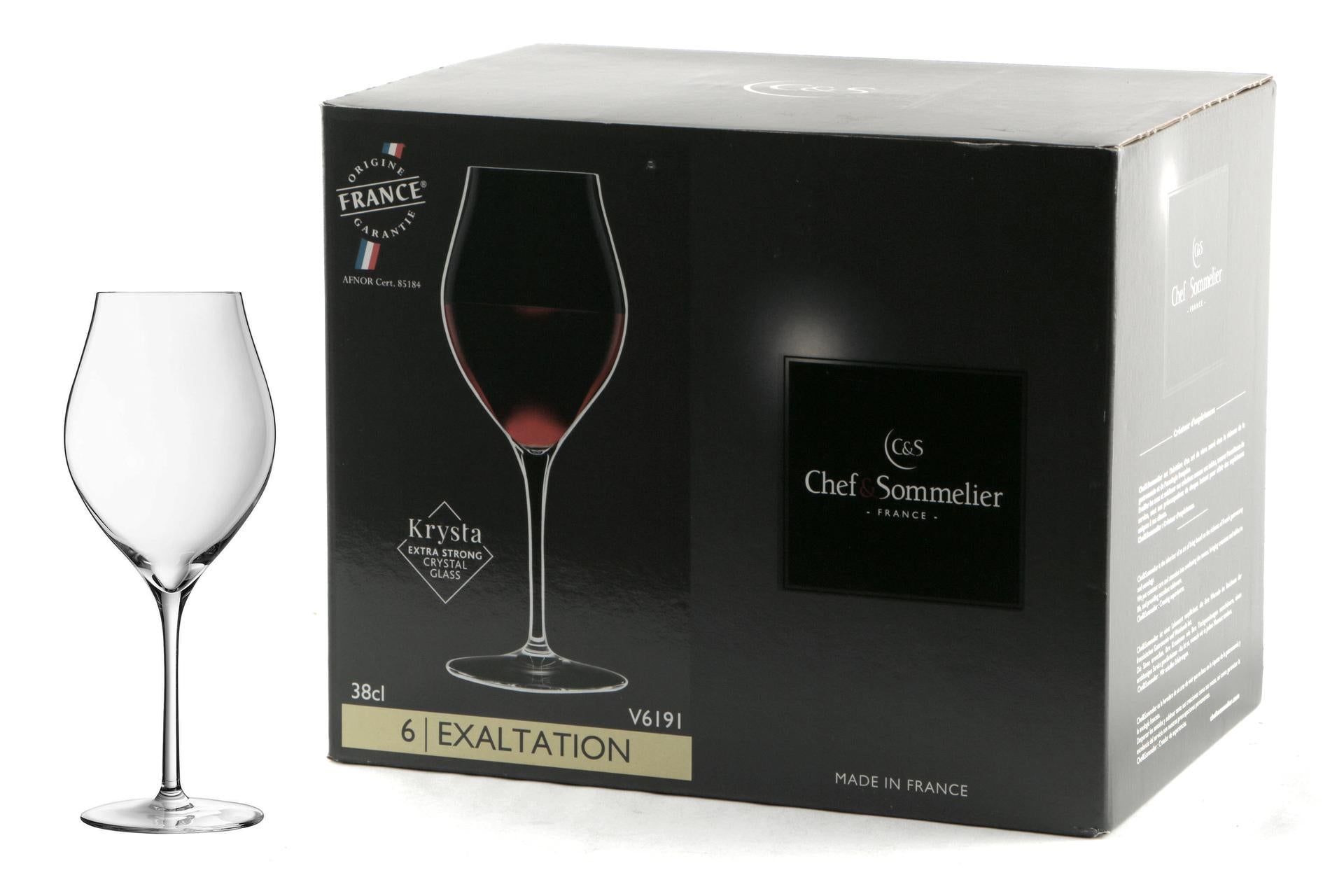 Arcoroc Exaltation Calice Vino 38 cl - Collezione Elegante e Innovativa Con Trattamento Effervescenza - Set 6 Pz